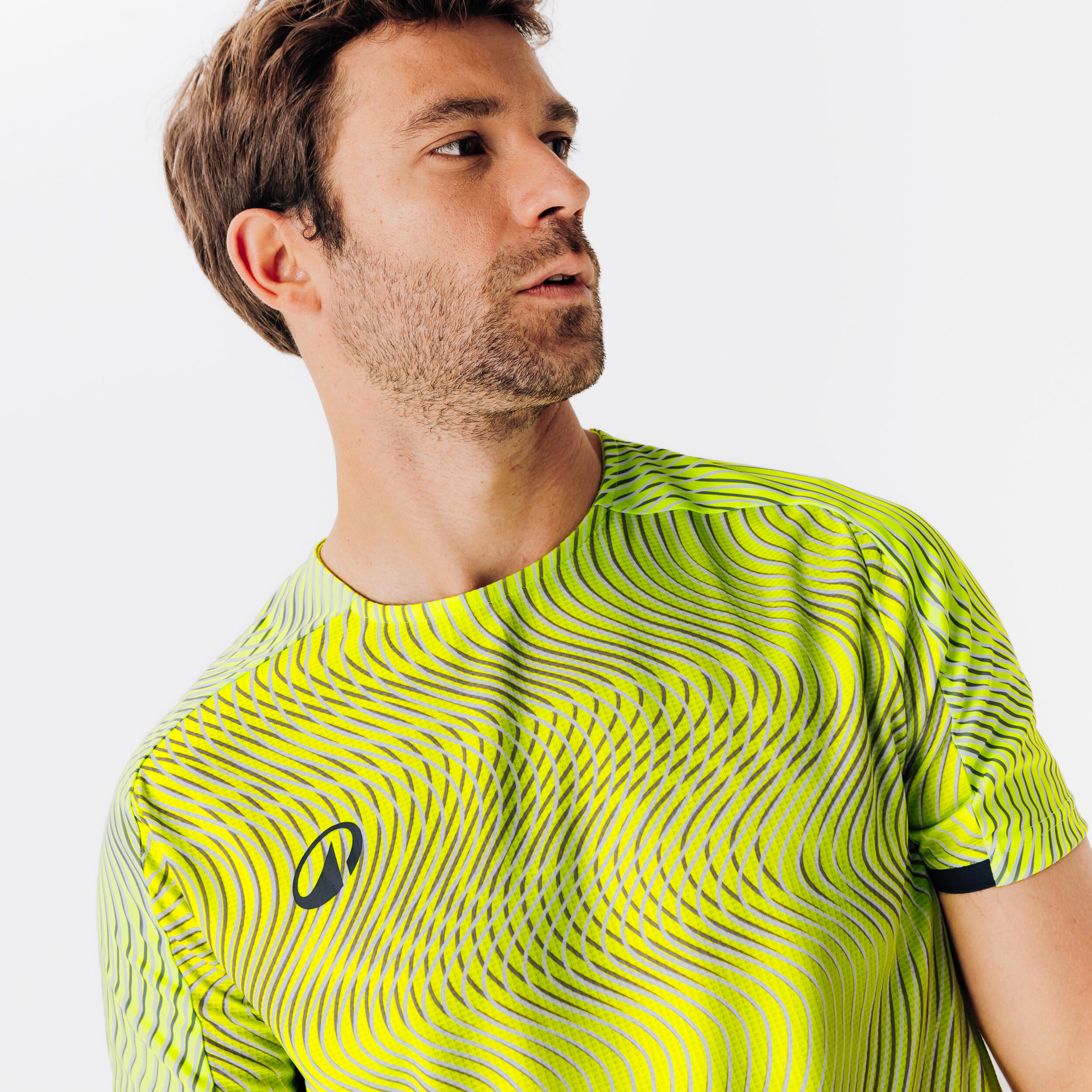 Maillot Club Wavy  jaune et noir 3/8