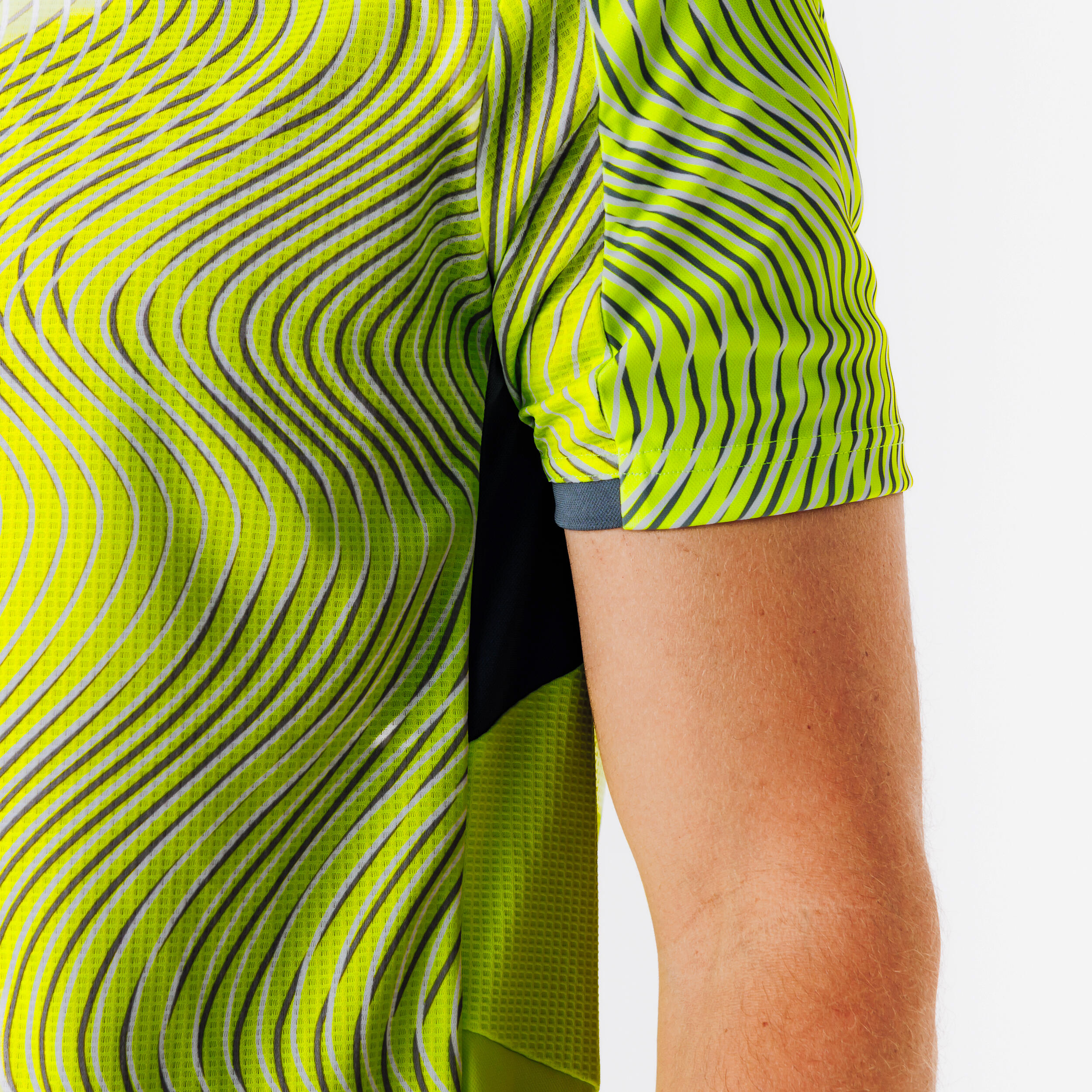 Maillot Club Wavy  jaune et noir 5/8