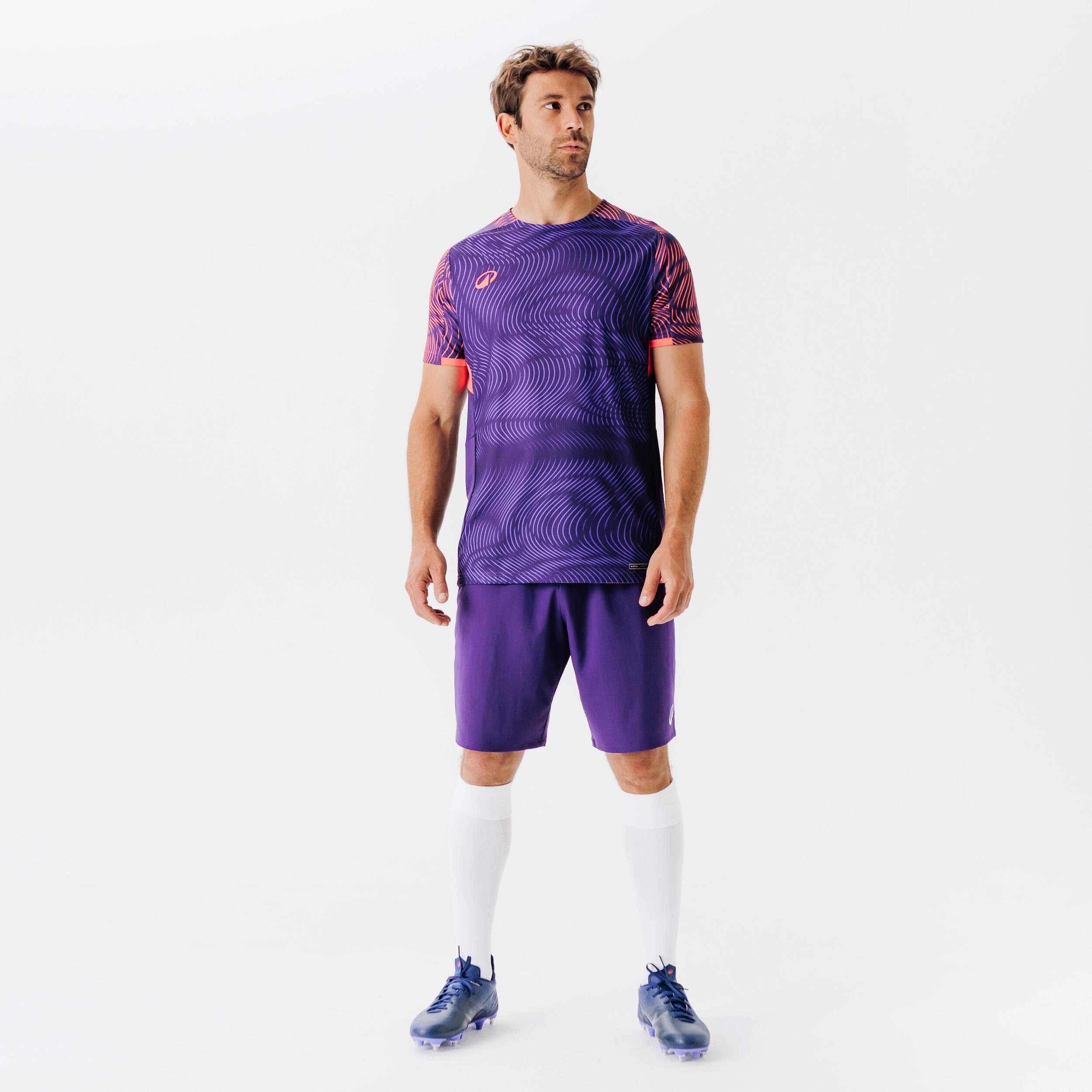 Maglia CLUB WAVY maniche corte viola-rosa 8/8