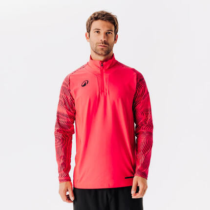 Fußball Sweatshirt 1/2 Zip - Viralto Wavy Club rot/schwarz