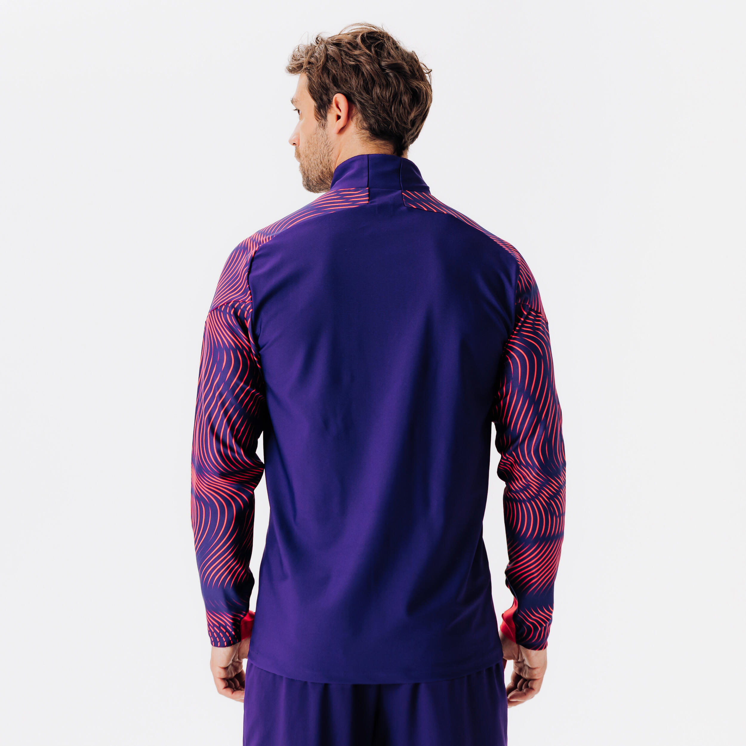 Bluza piłkarska Kipsta Viralto Wavy Club na krótki suwak 4/8