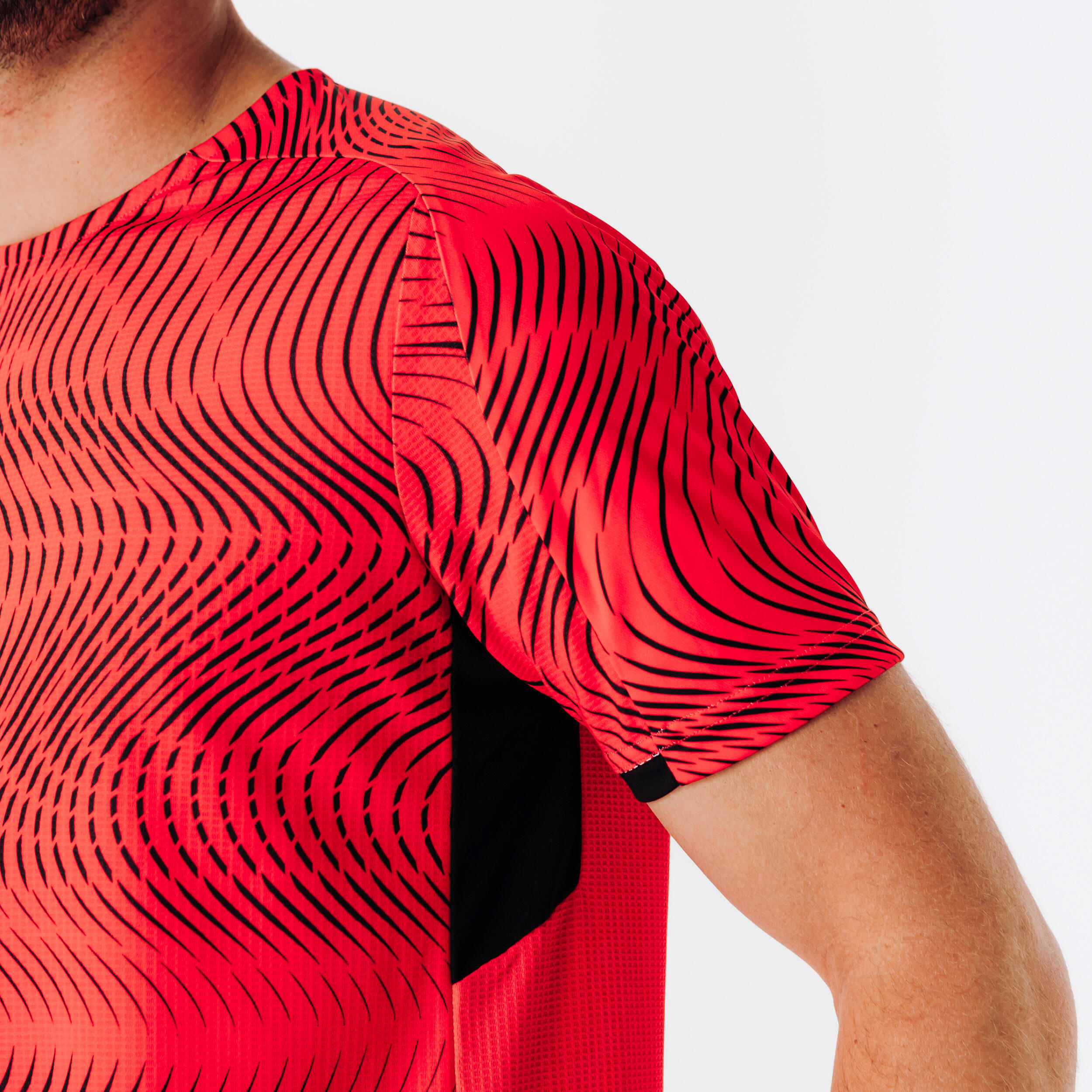 Maillot Club Wavy rouge et noir 5/8