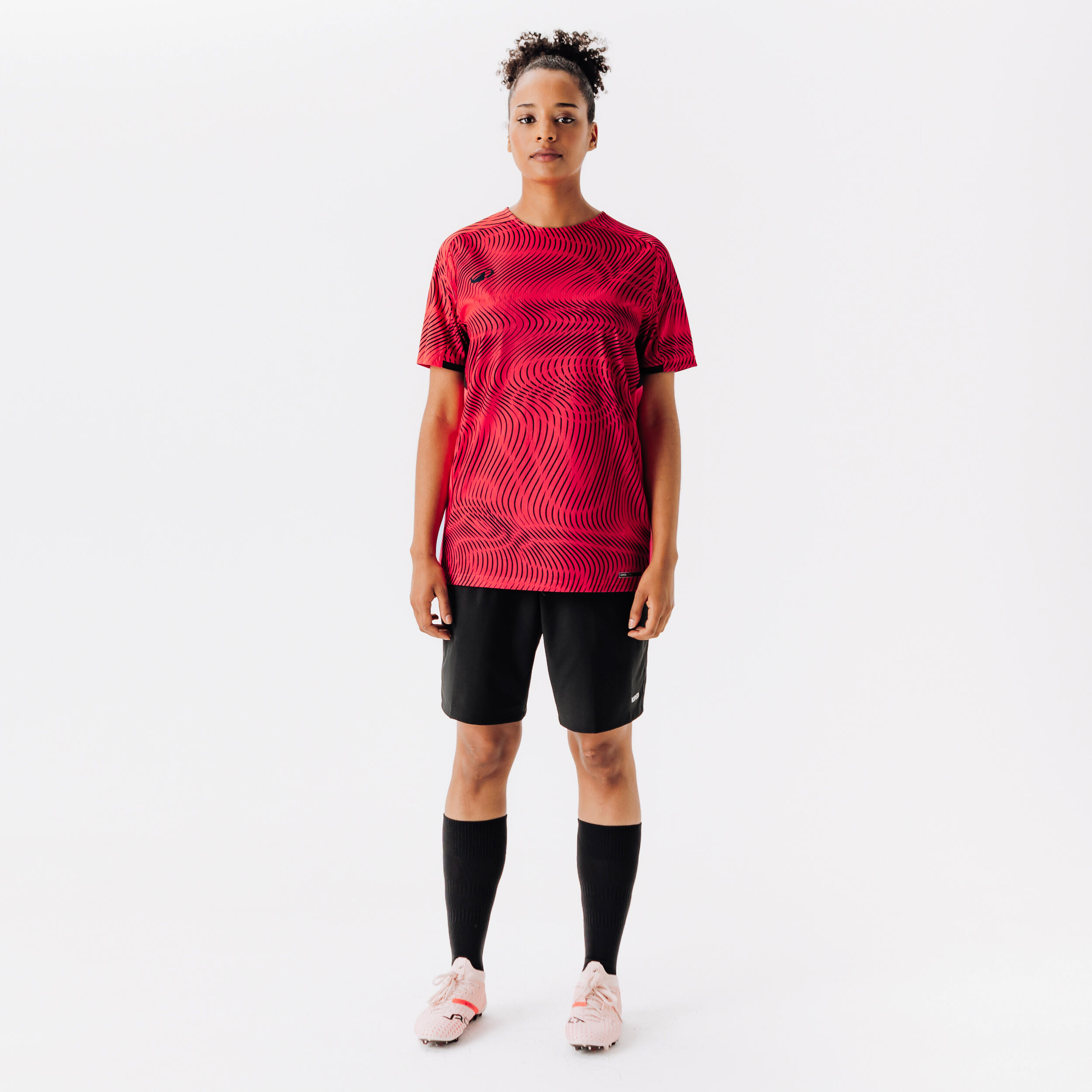 Maglia Club Wavy rosa e nera 7/8