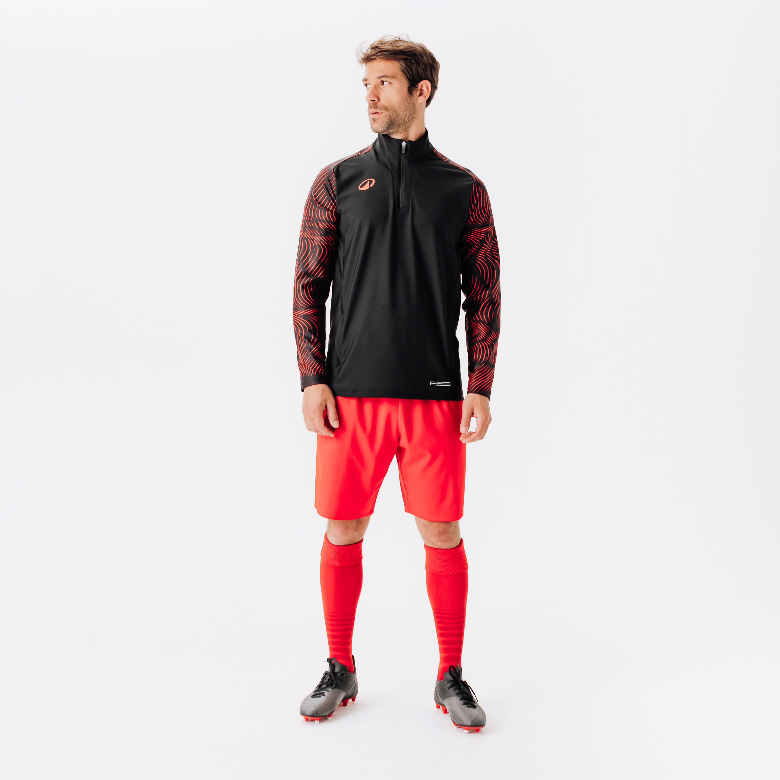 1/2 zip VIRALTO WAVY club rouge et noir 8/8