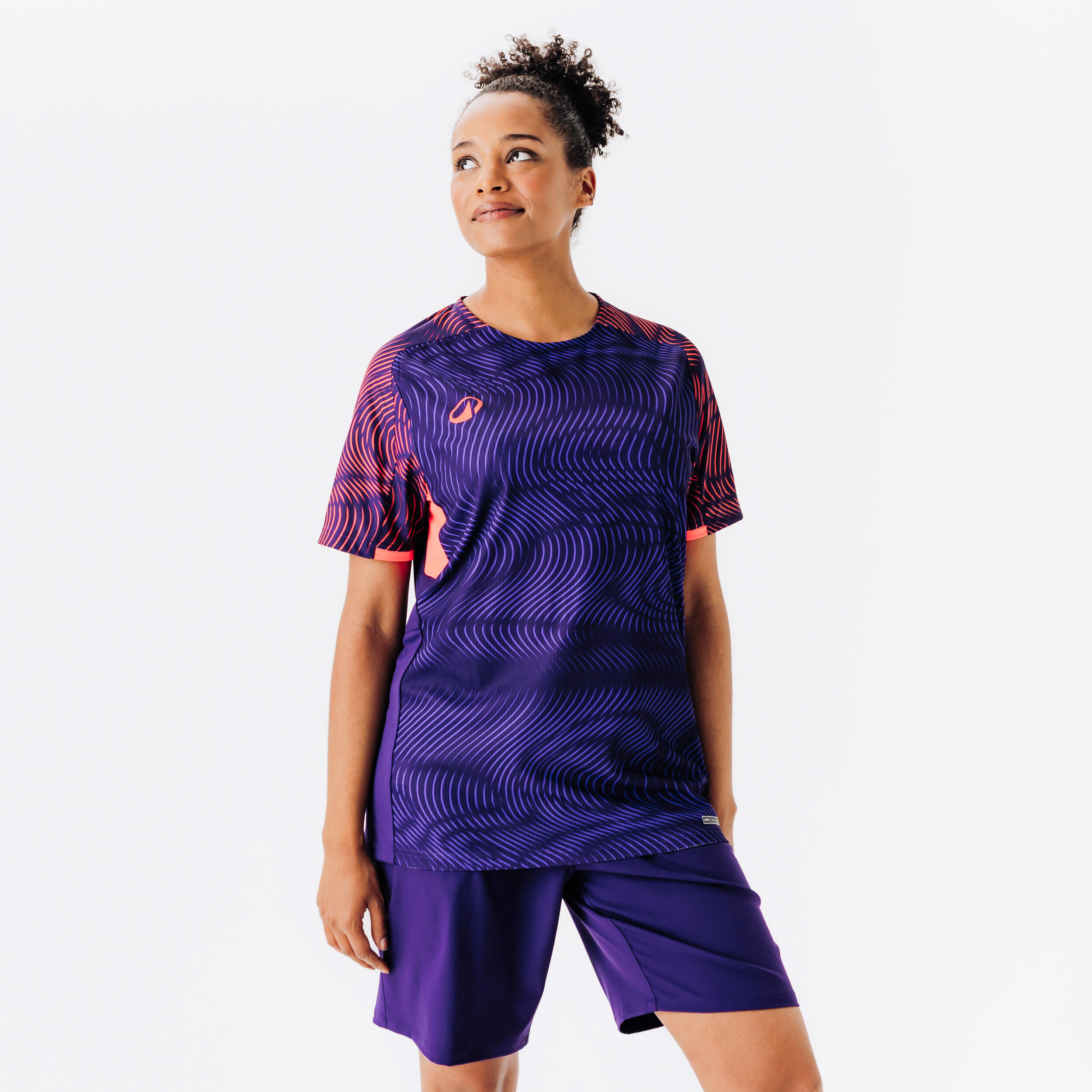 Maglia CLUB WAVY maniche corte viola-rosa 7/8