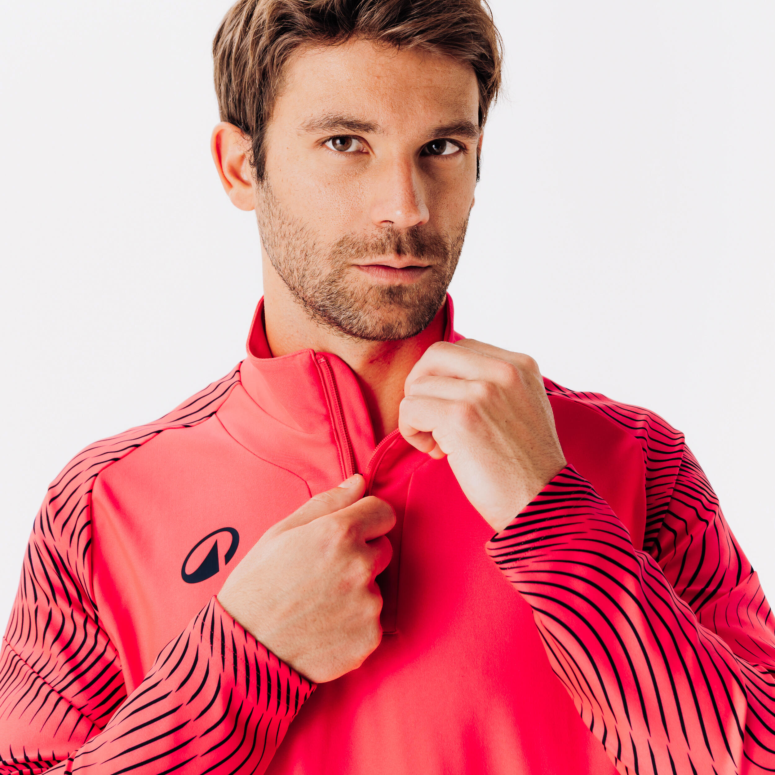 Camisola de Futebol com 1/2 Fecho VIRALTO WAVY CLUB Rosa/Preto 3/8