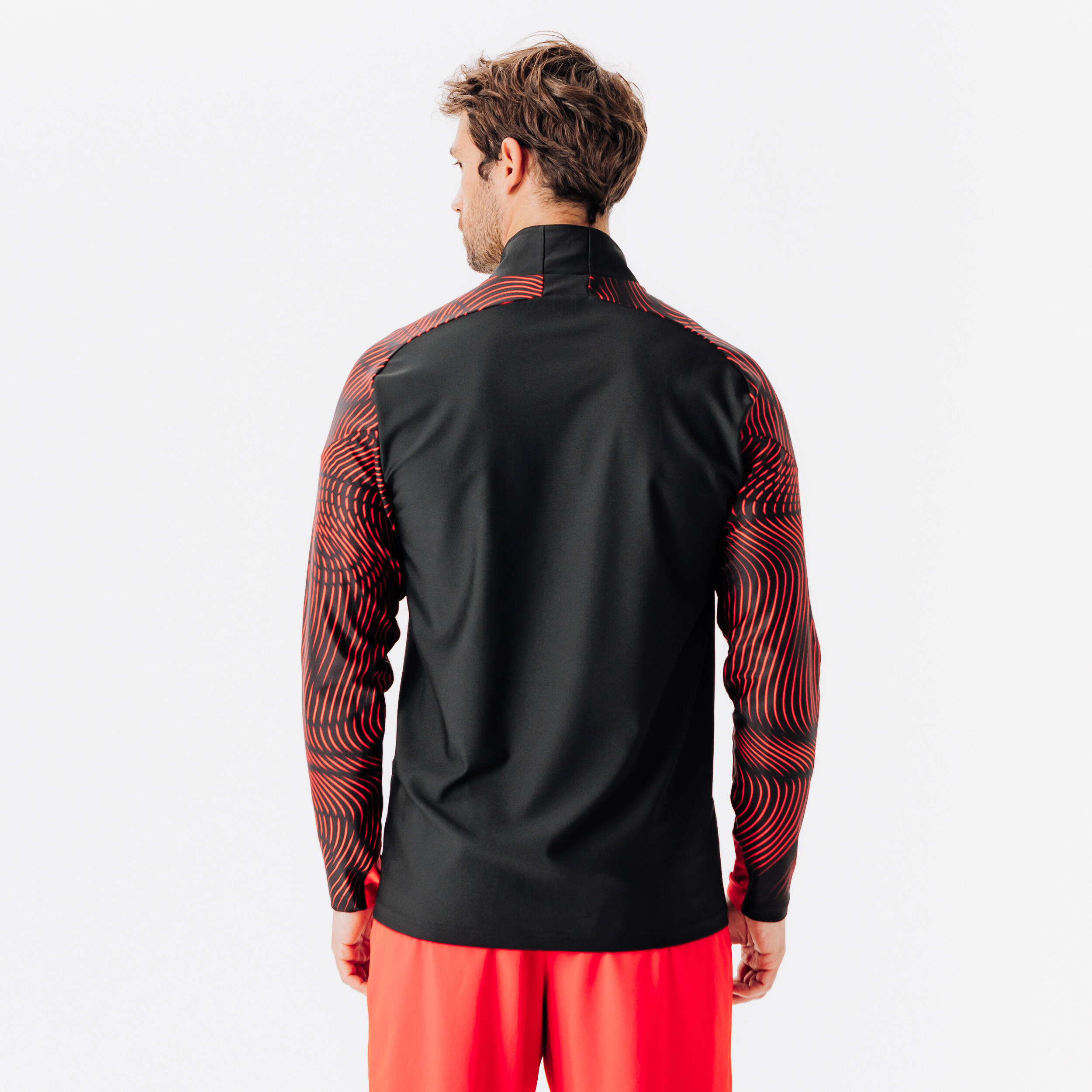 1/2 zip VIRALTO WAVY club rouge et noir 4/8