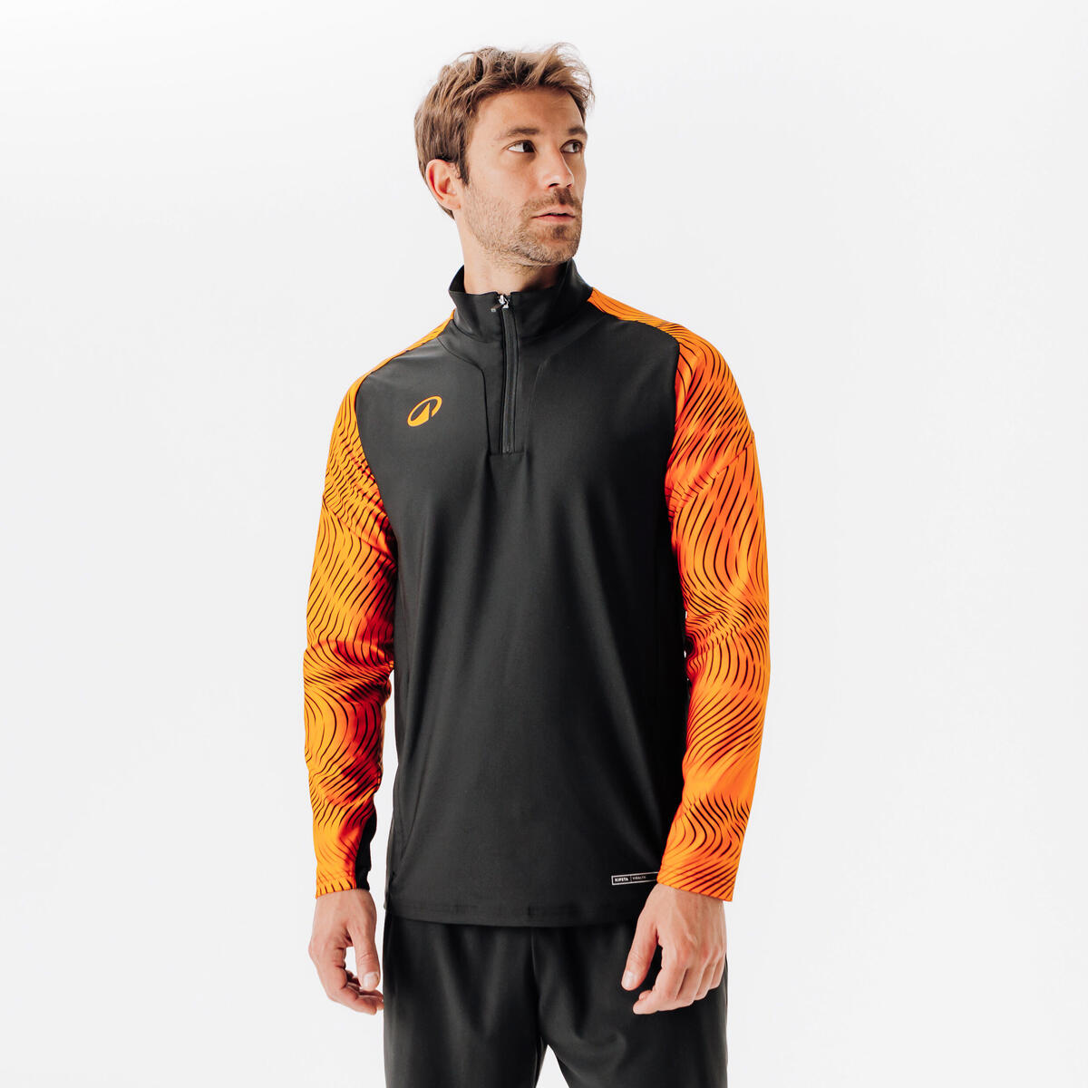 1/2 zip VIRALTO WAVY club orange et noir