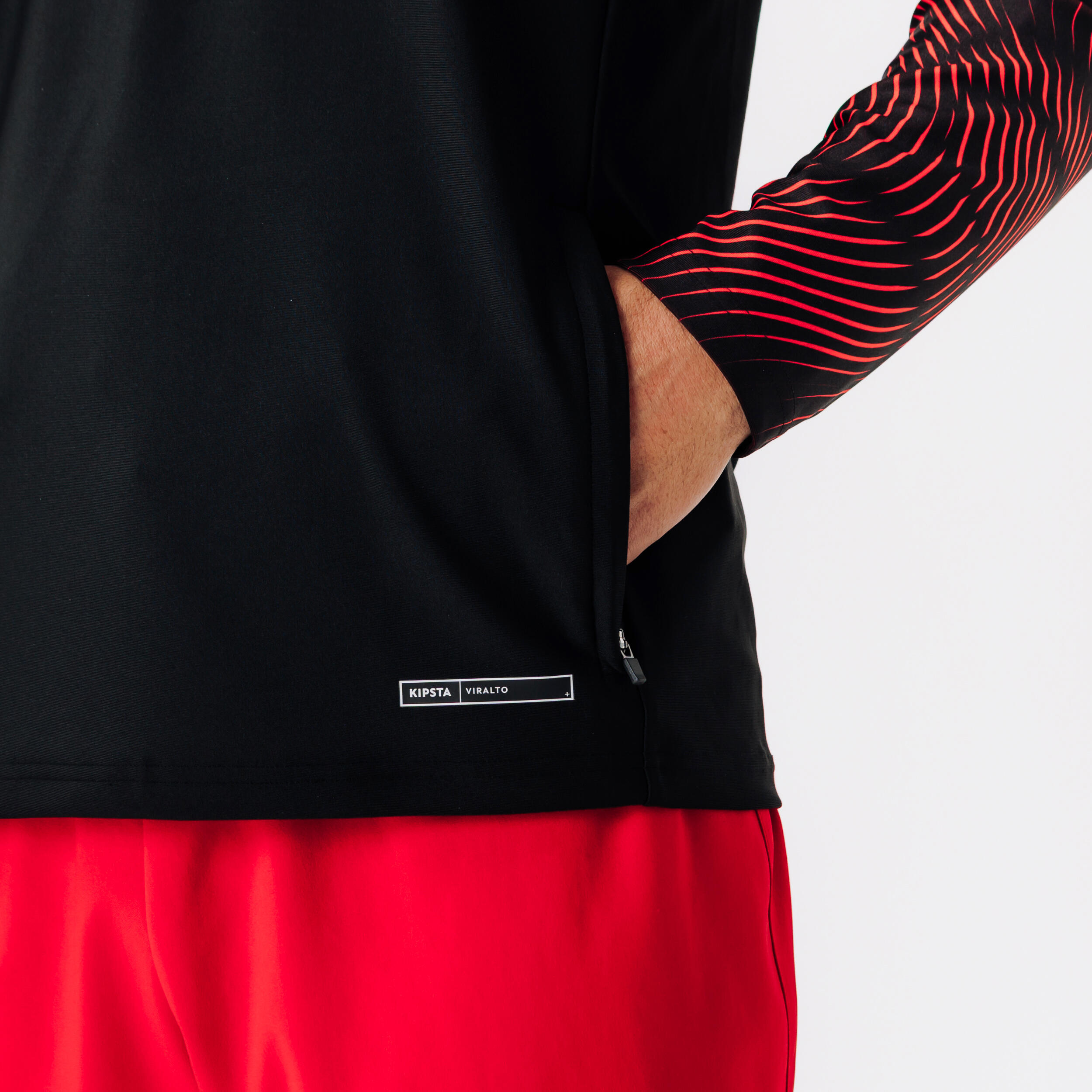 1/2 zip VIRALTO WAVY club rouge et noir 6/8