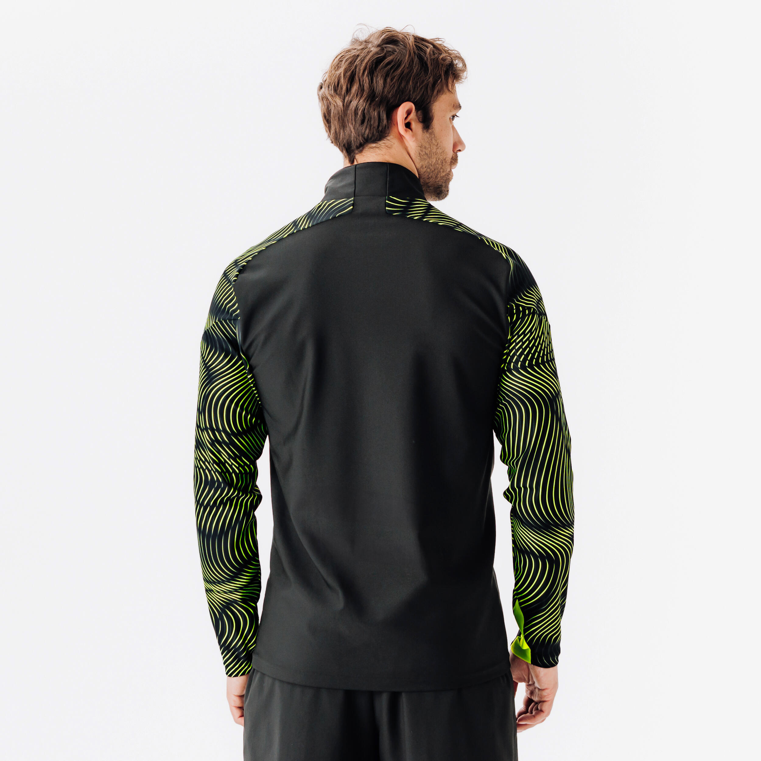 Camisola de Futebol com 1/2 Fecho VIRALTO WAVY CLUB Preto/Amarelo 4/8