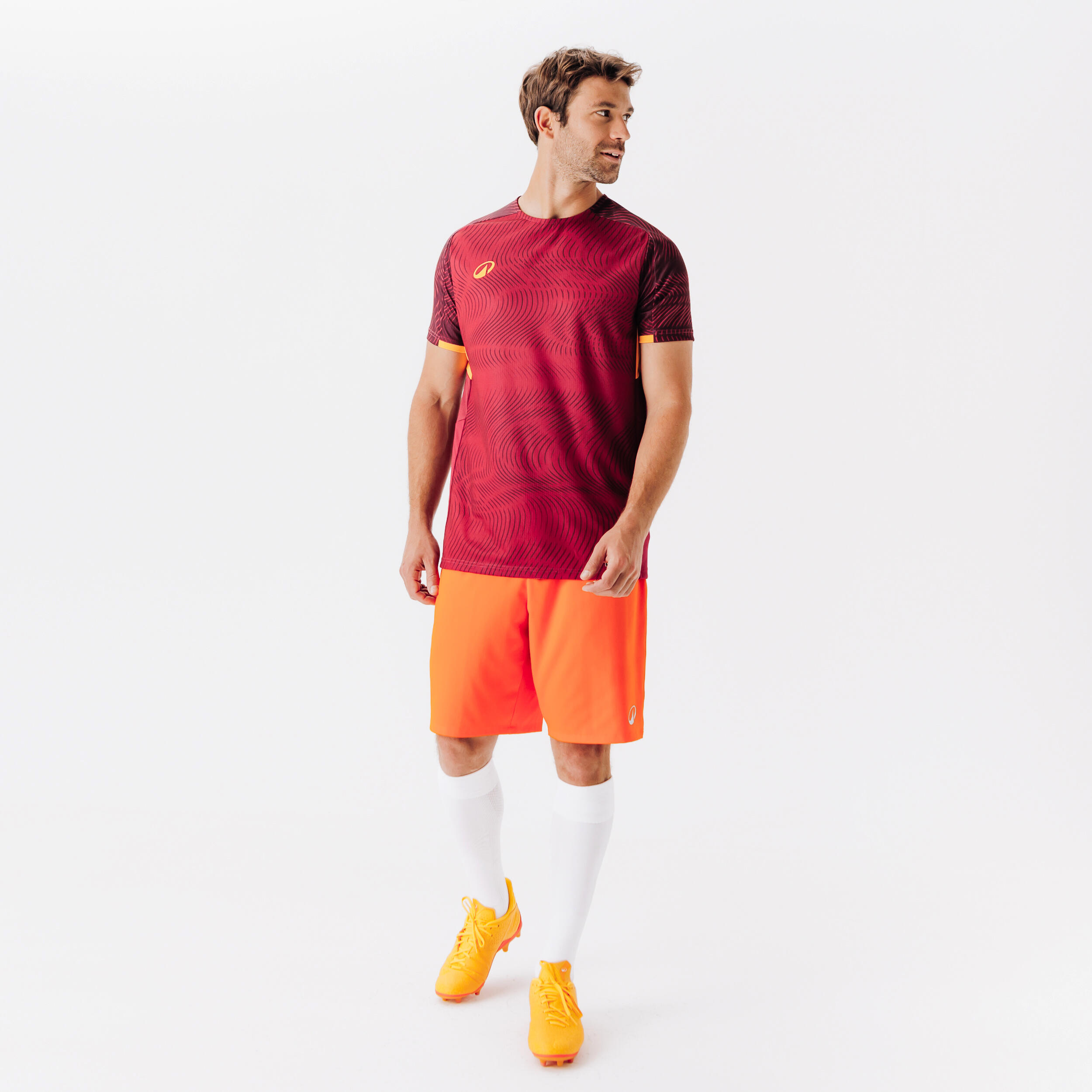 Maglia Club Wavy bordeaux-arancione 3/6