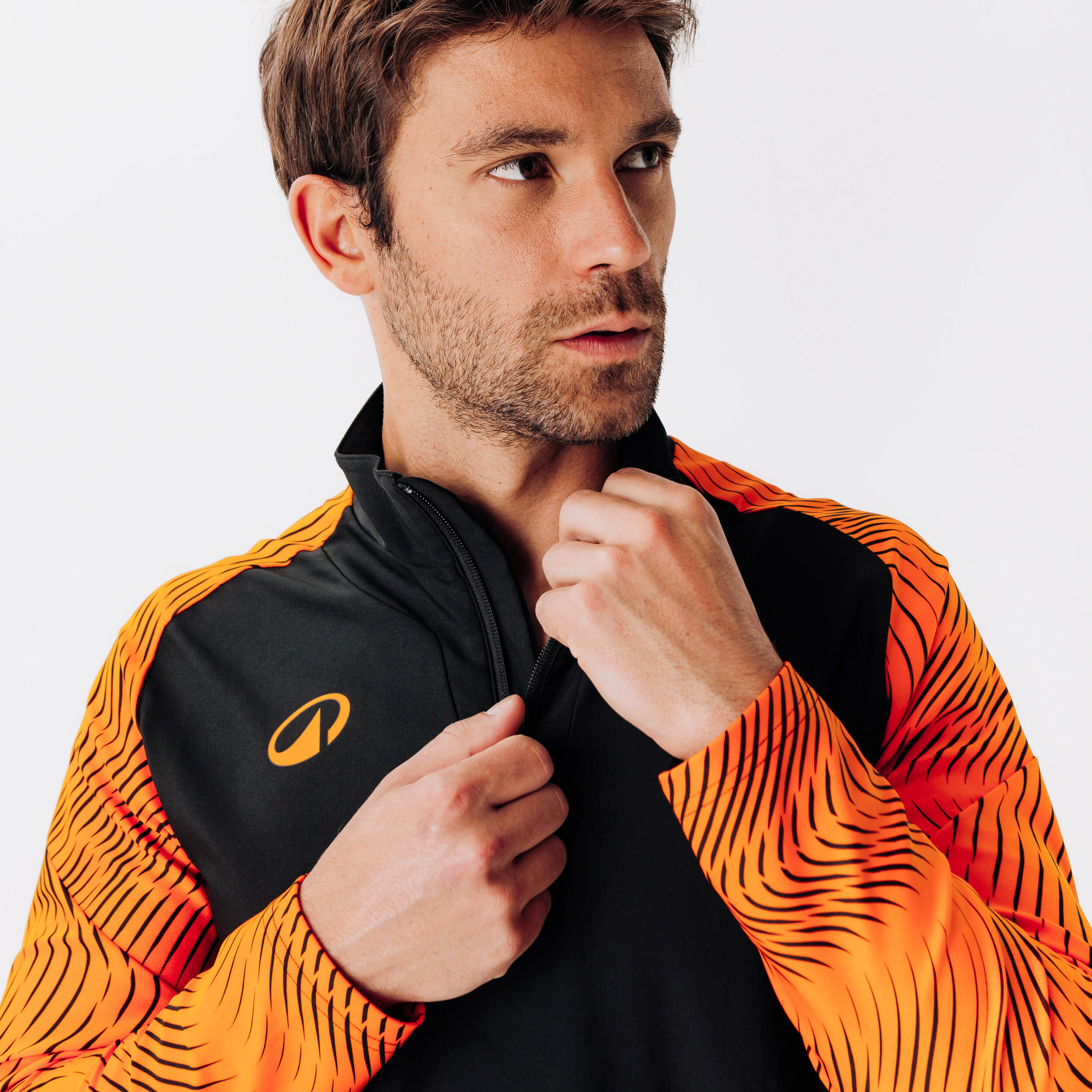 1/2 cremallera VIRALTO WAVY club naranja y negro 3/8