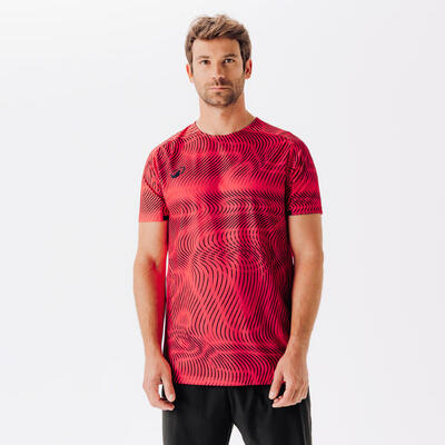 Maglia calcio adulto CLUB WAVY giallo-nero