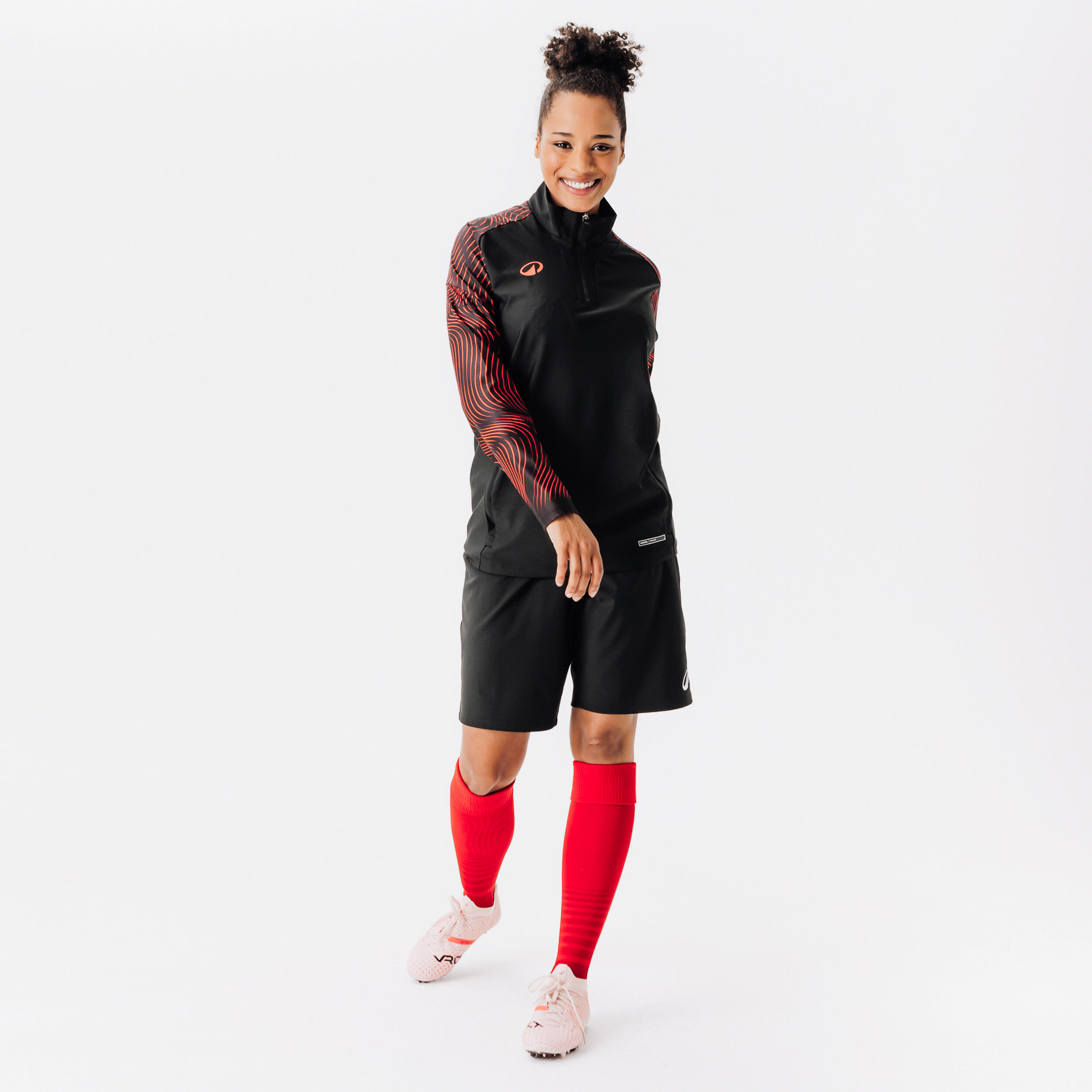 1/2 zip VIRALTO WAVY club rouge et noir 7/8