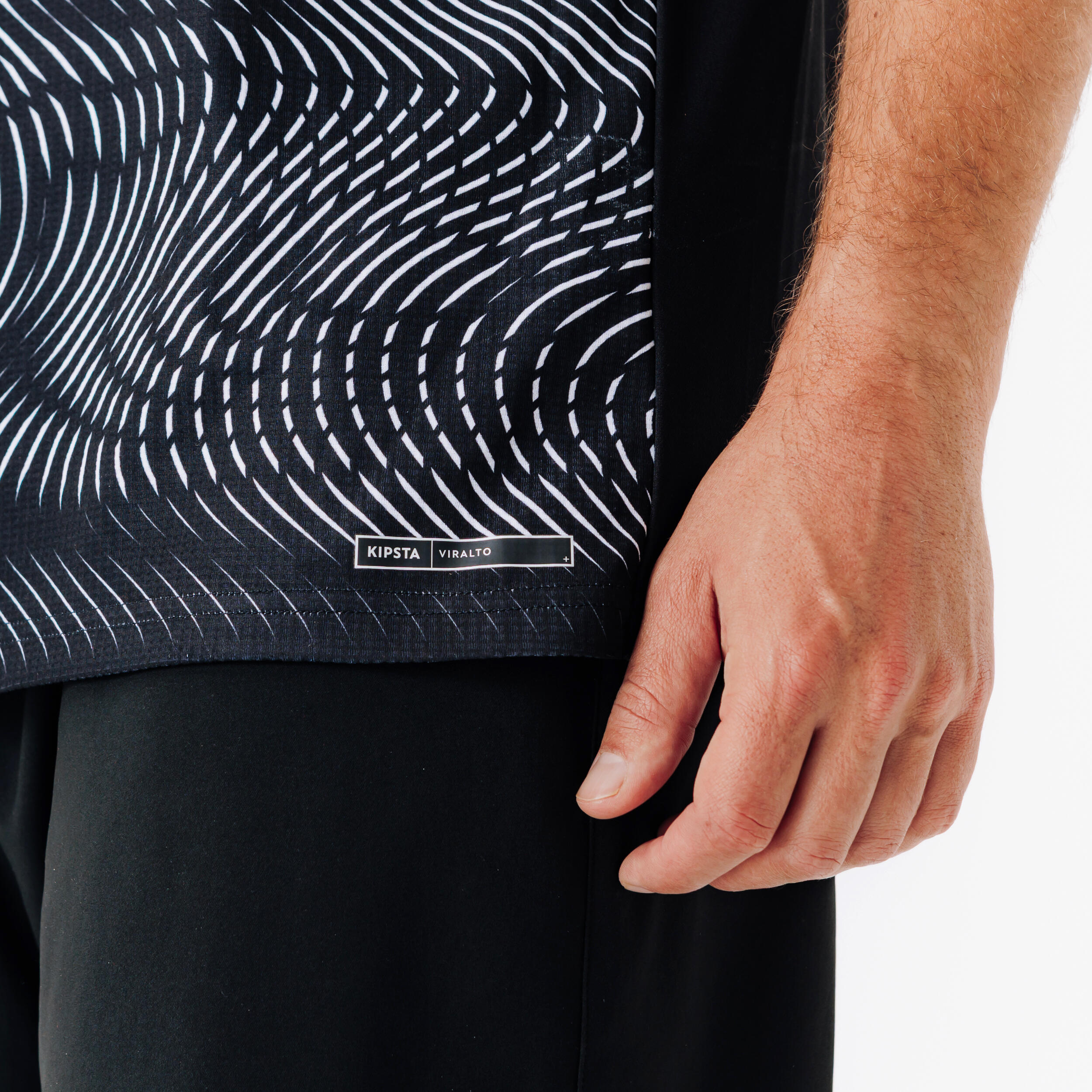 Camisola de Futebol Adulto CLUB WAVY Preto/Branco 5/7