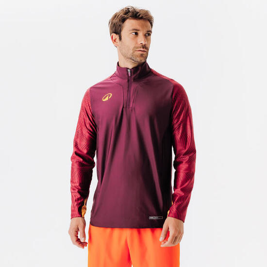 FELPA 1/2 zip CALCIO BAMBINO WAVY CLUB rosso-nero