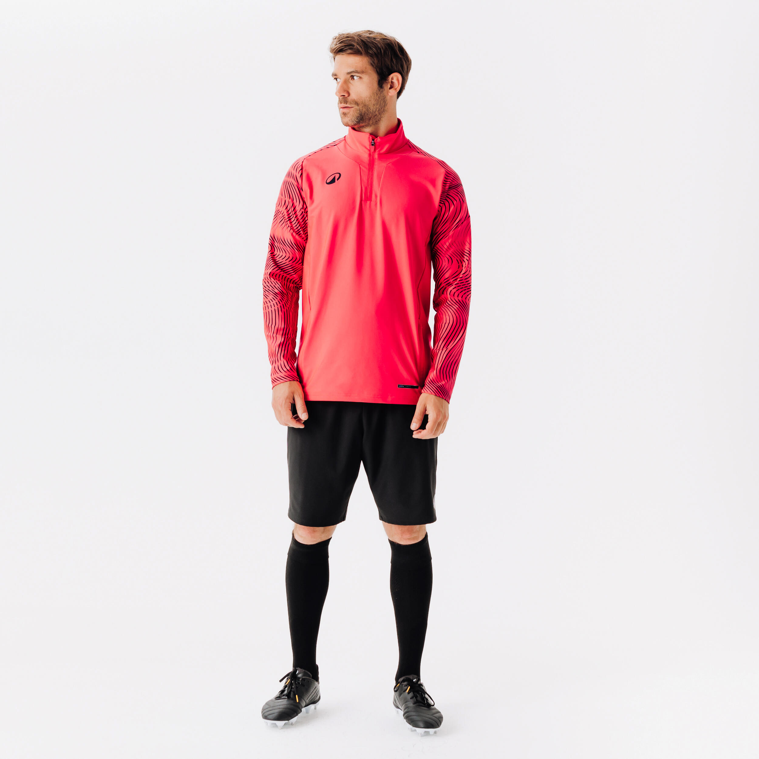 Camisola de Futebol com 1/2 Fecho VIRALTO WAVY CLUB Rosa/Preto 8/8