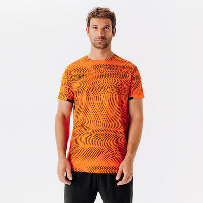 Maglia calcio adulto CLUB WAVY giallo-nero