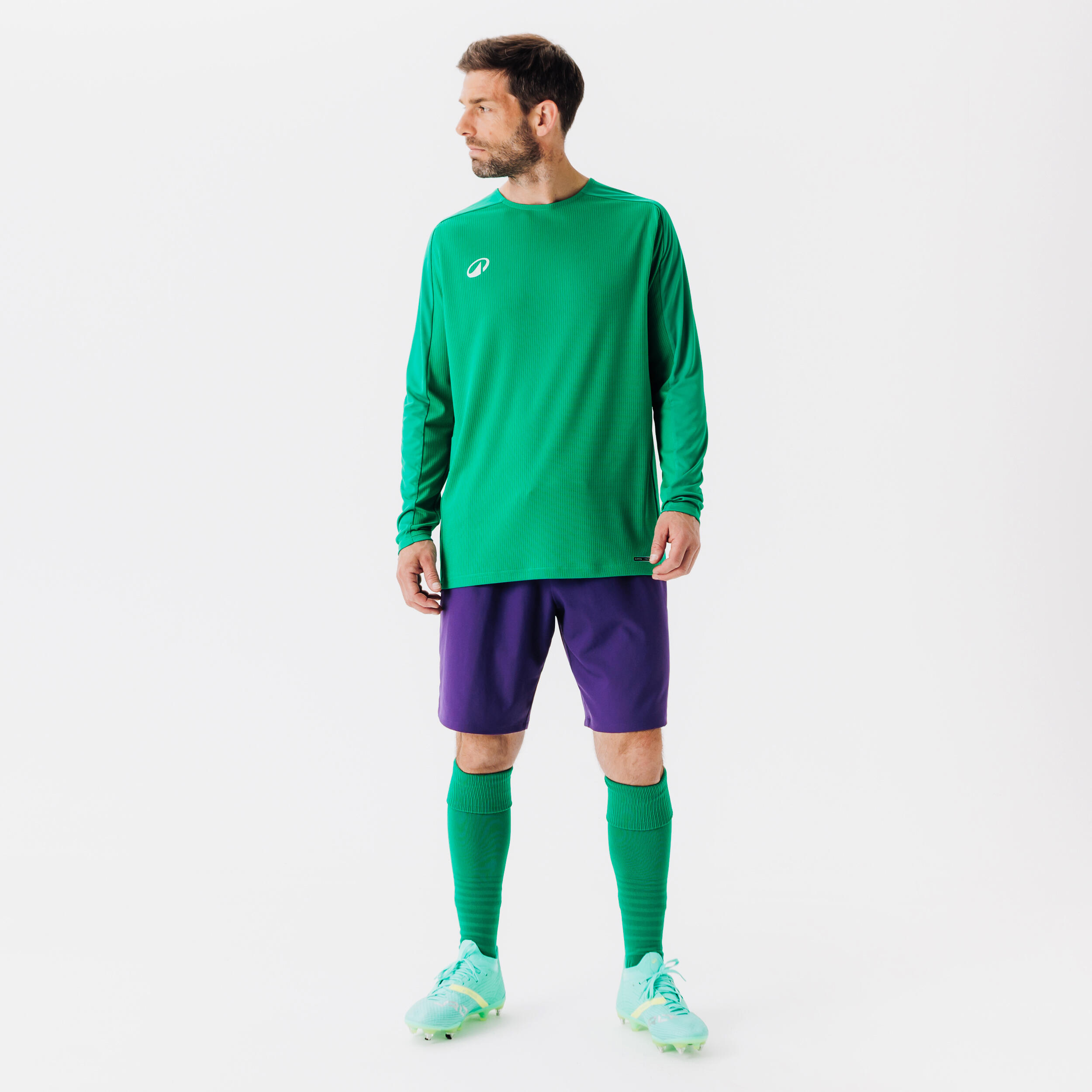 Fussballtrikot langarm Viralto Club grün 4/6