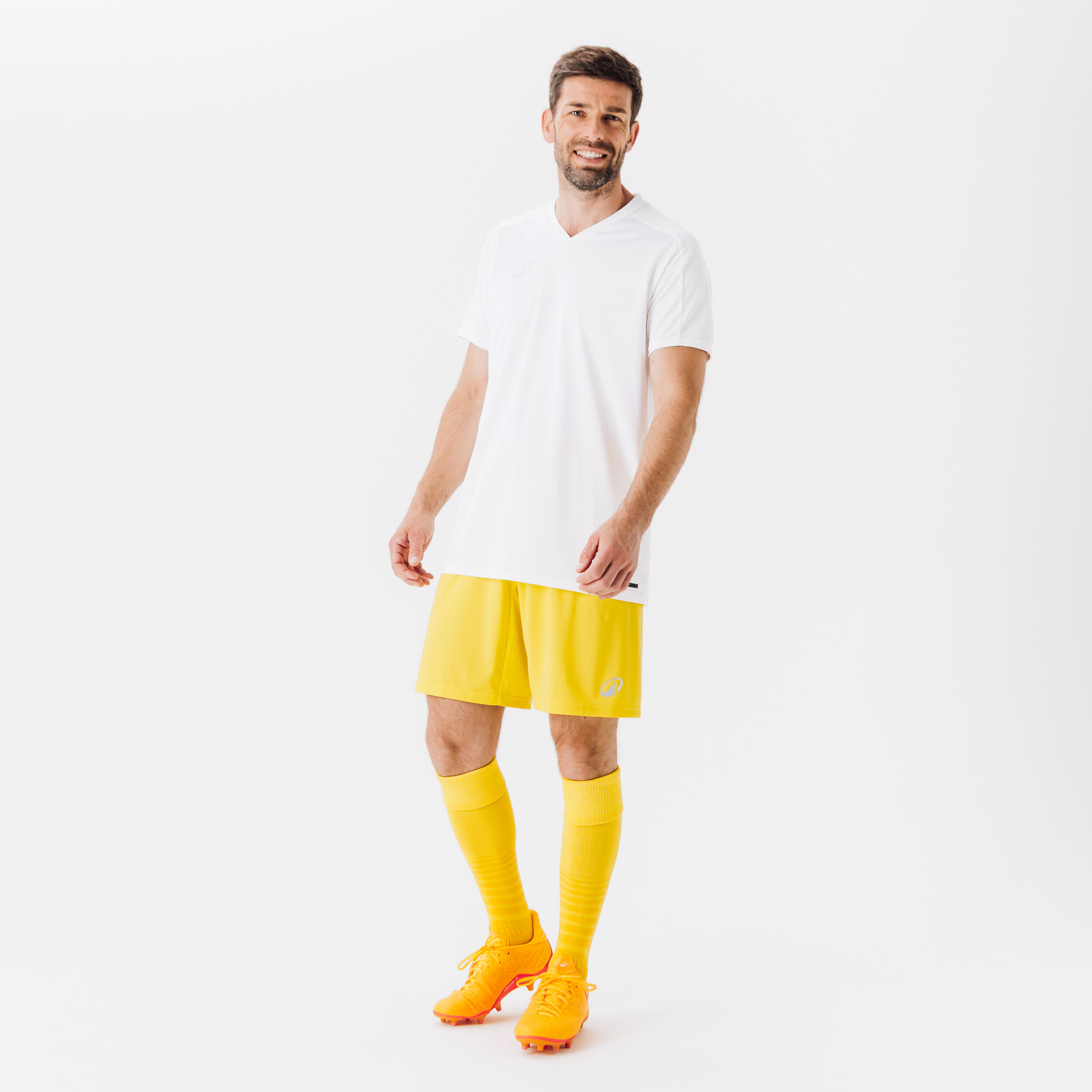 CALOLEYNG Pantaloncini Uomo In Cotone - Lunghi 20,3 Cm, Con Tasche, Per Sport E Tempo Libero, Colore Giallo, Taglia L - 2