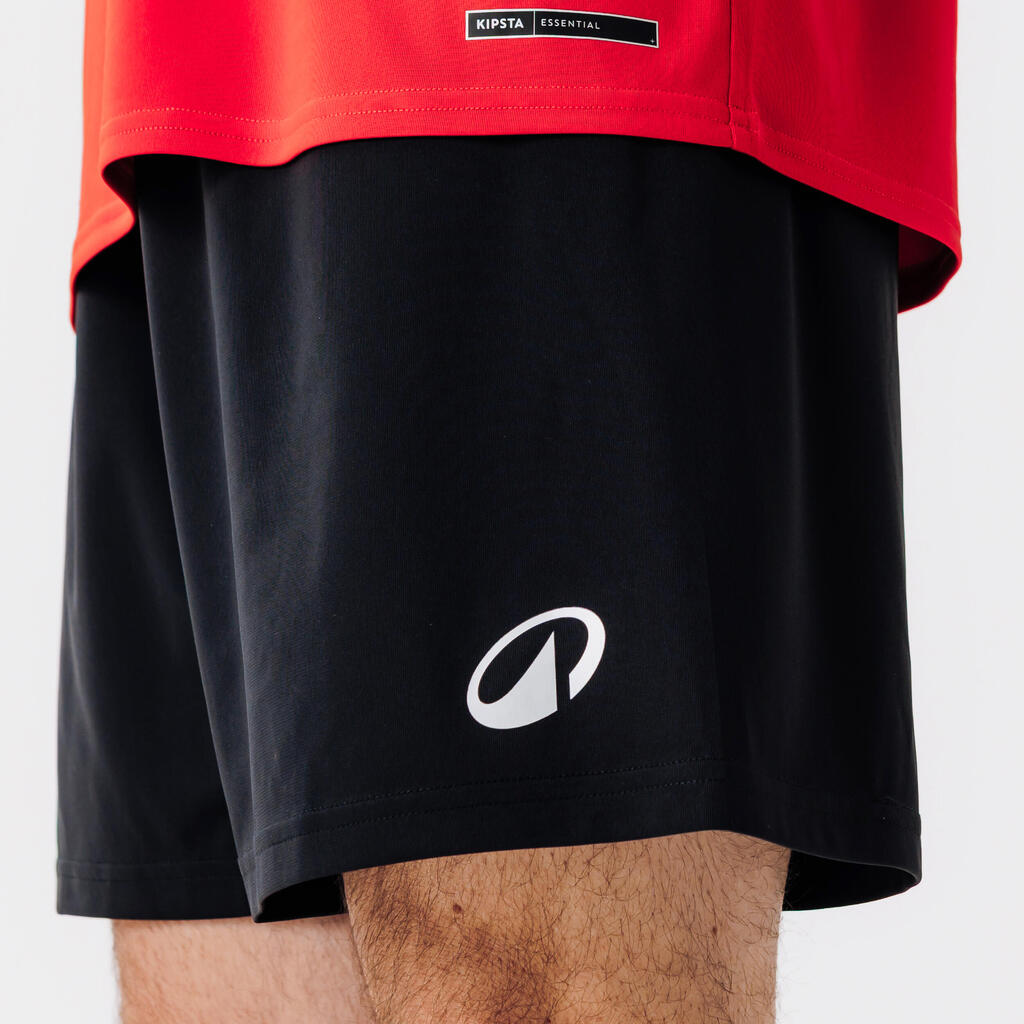 Short de football adulte essentiel bleu