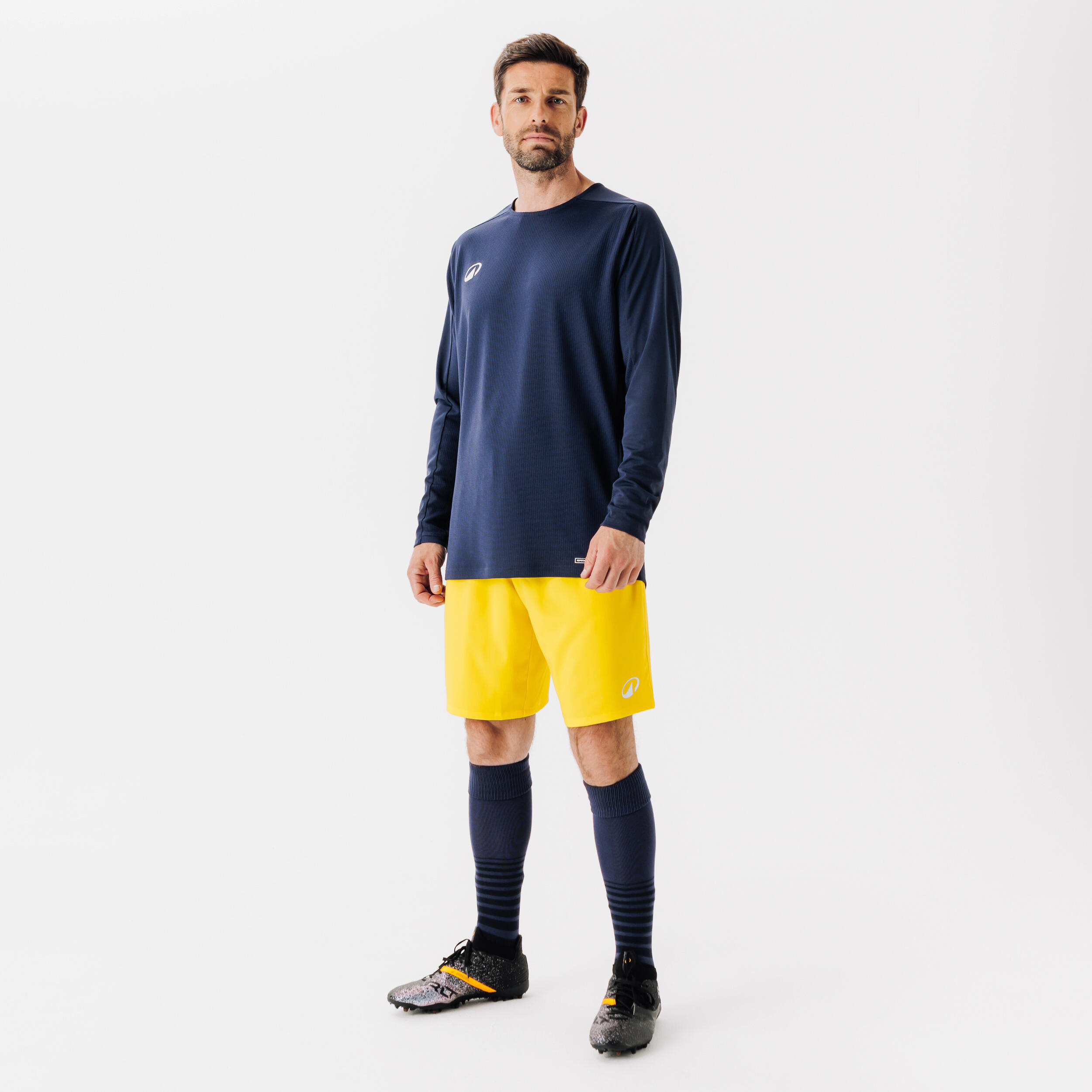 Adult Football Long-Sleeved Jersey Shirt Viralto Club - Navy Blue
