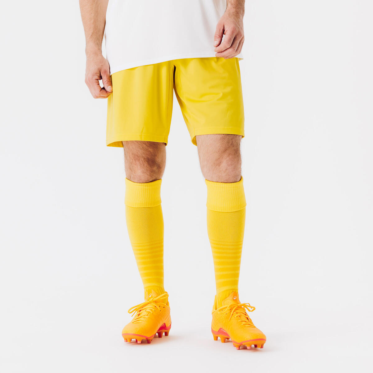 Short de football adulte ESSENTIEL Jaune