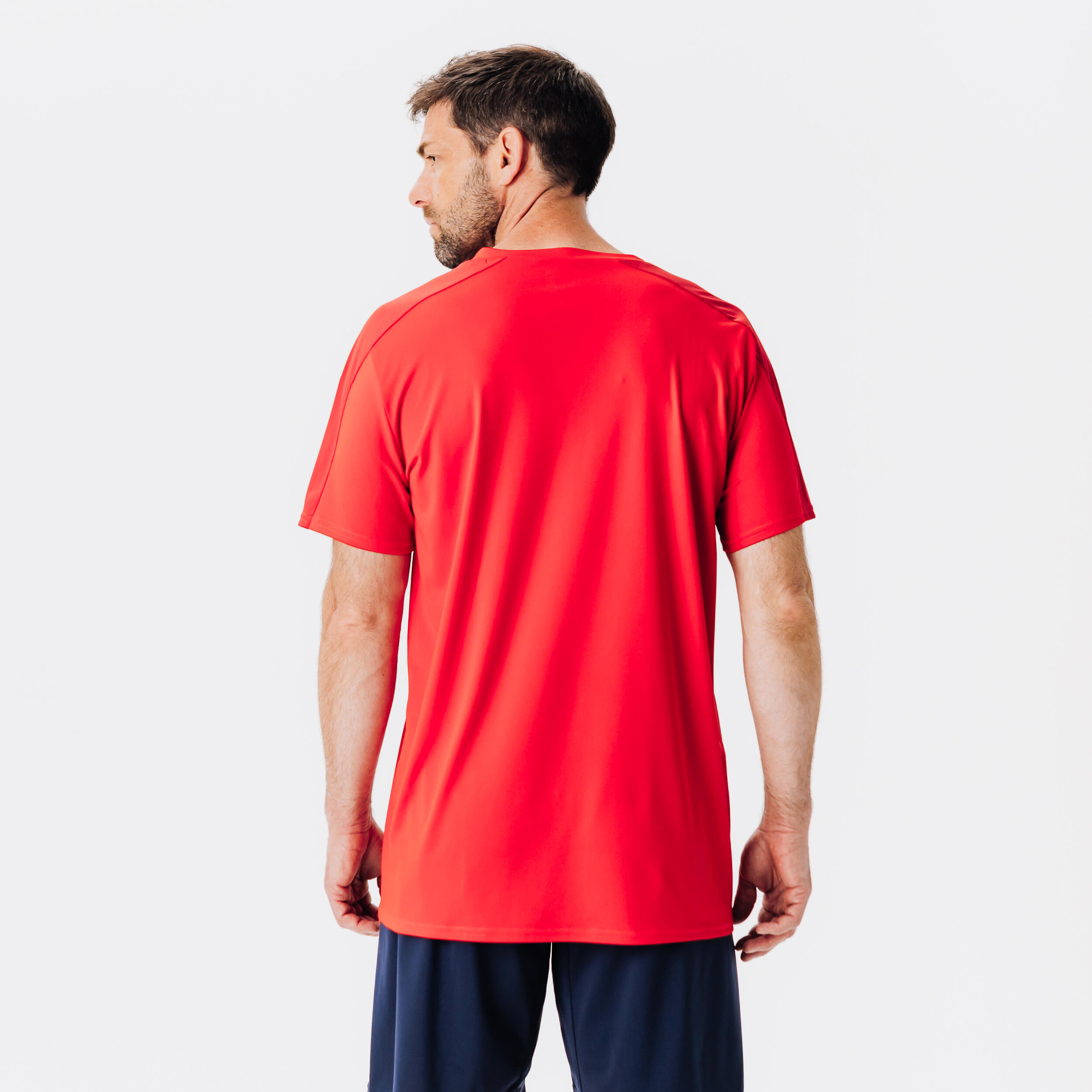 Fussbaltrikot Essentiel Kurzarm Erwachsene Rot 4/9