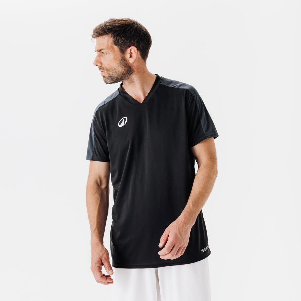 Maillot de Football Adulte ESSENTIEL manches courtes noir