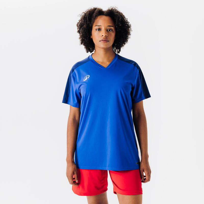 Maillot de Football Adulte ESSENTIEL manches courtes Bleu
