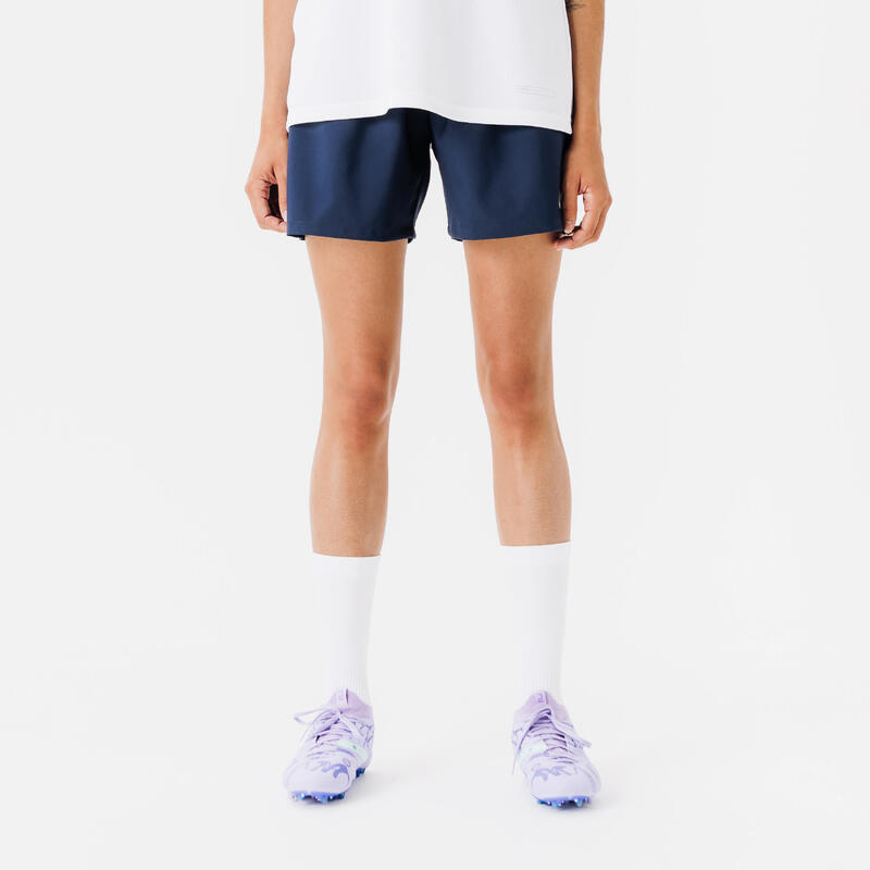 Voetbalshort voor dames VIRALTO CLUB blauw