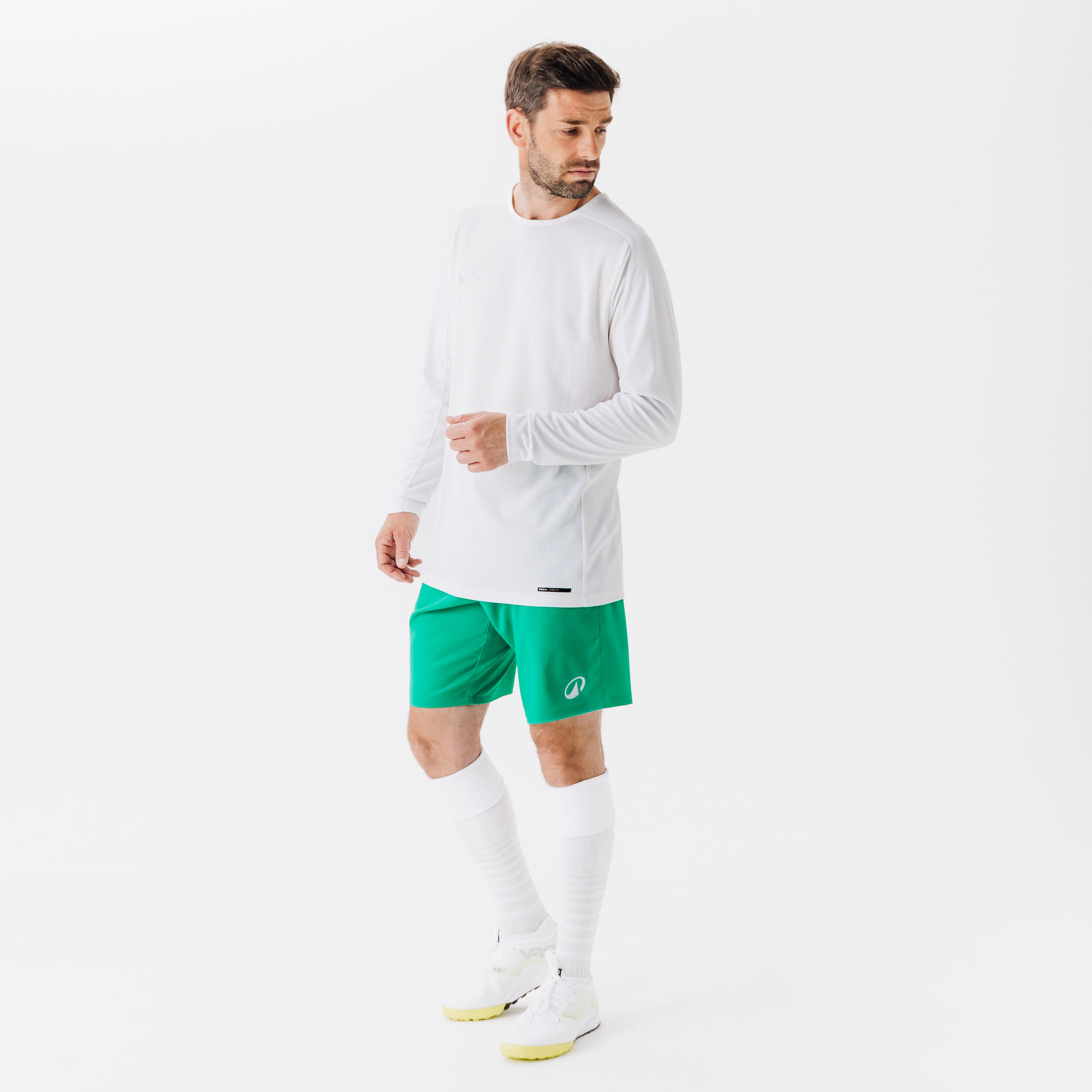 Fussballtrikot langarm Viralto Club weiss 2/6