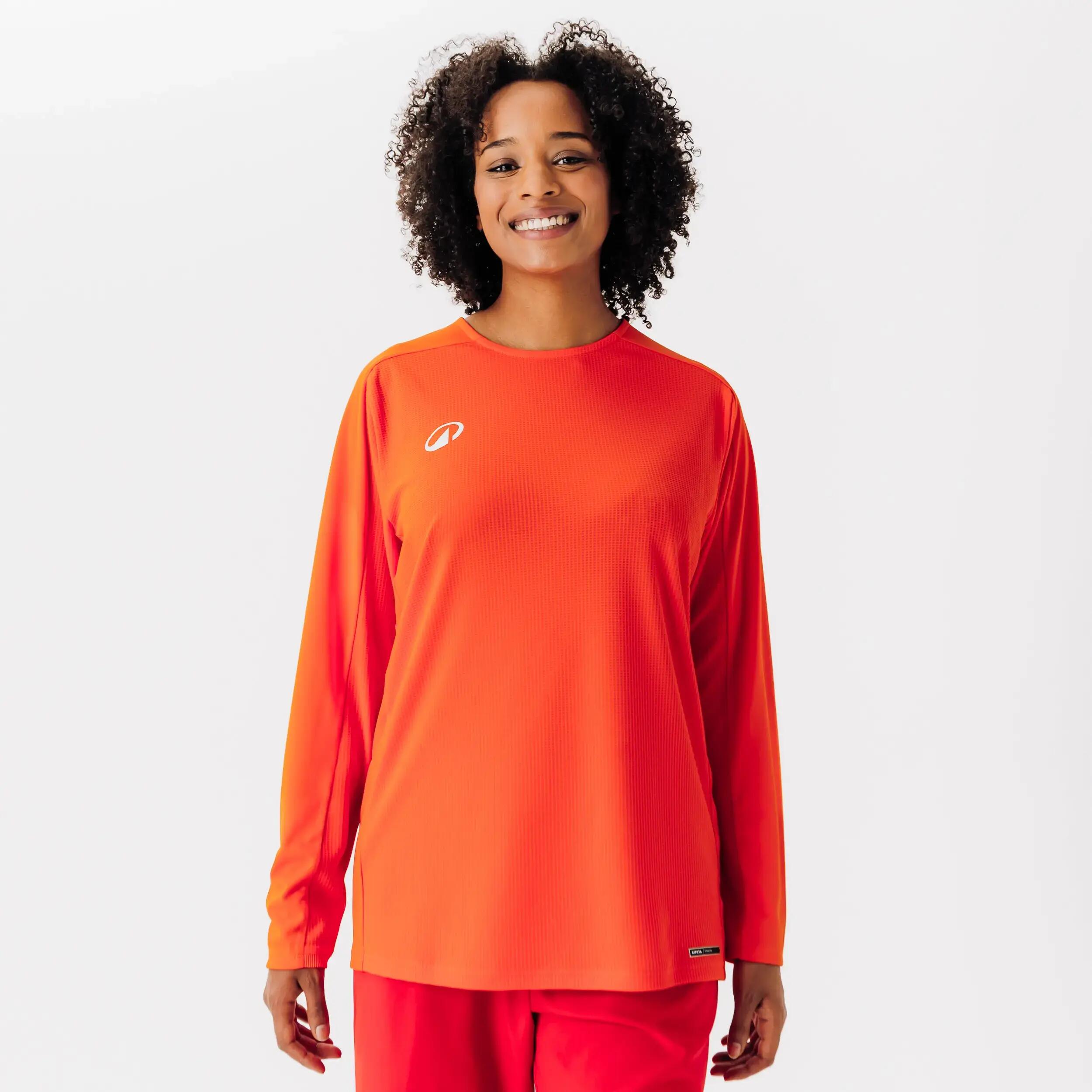 Adult Football Long-Sleeved Jersey Shirt Viralto Club - Orange -  2