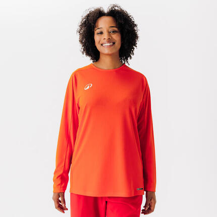 Camiseta de fútbol manga larga Adulto Kipsta Viralto amarillo
