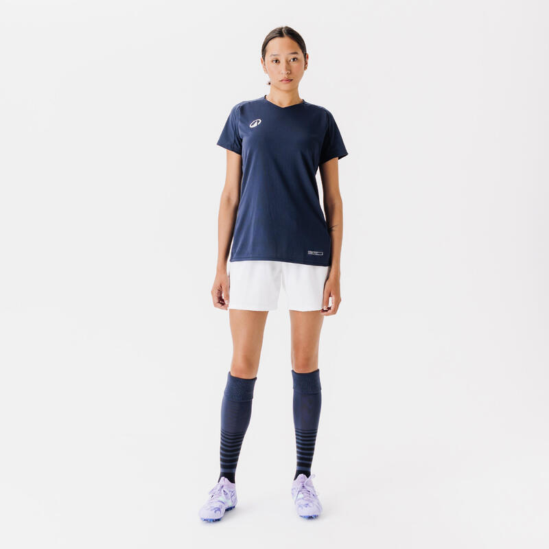 Voetbalshort voor dames VIRALTO CLUB wit