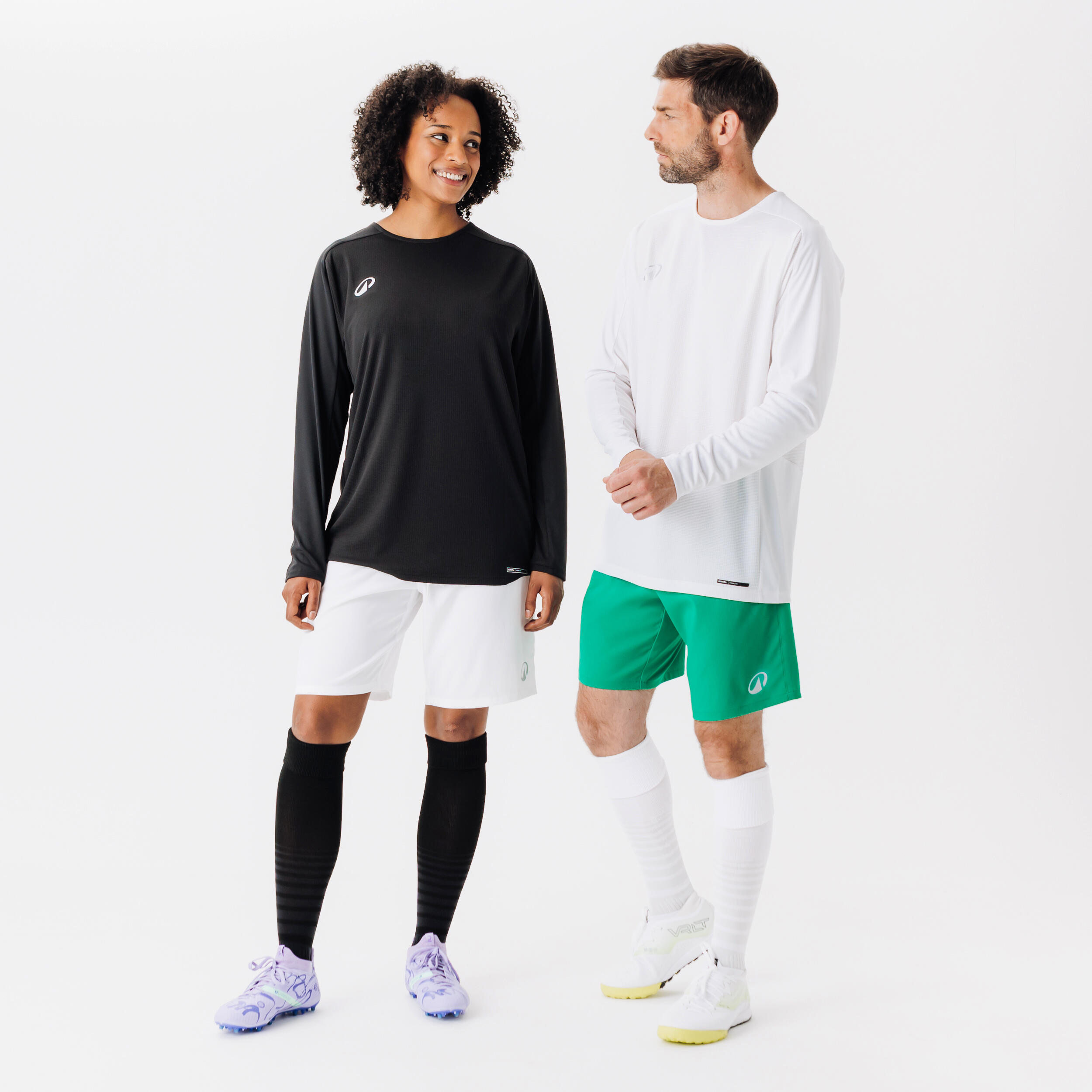 Fussballtrikot langarm Viralto Club weiss 4/6