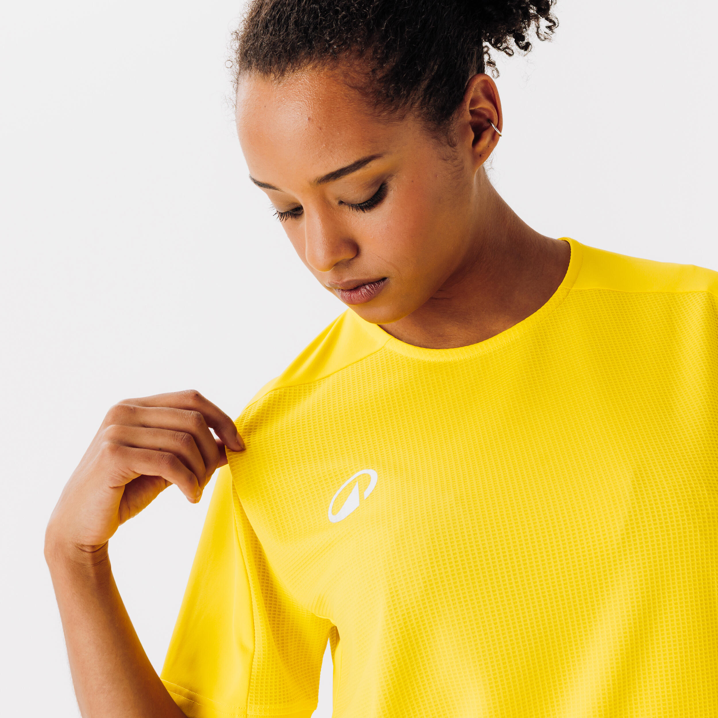 Maglietta Uomo Pico Collo V Manica Corta - 100% Cotone, Giallo, Taglia M