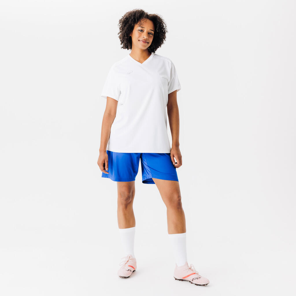 Short de football adulte essentiel bleu