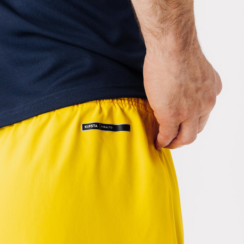 Voetbalshort voor volwassenen Viralto Club geel