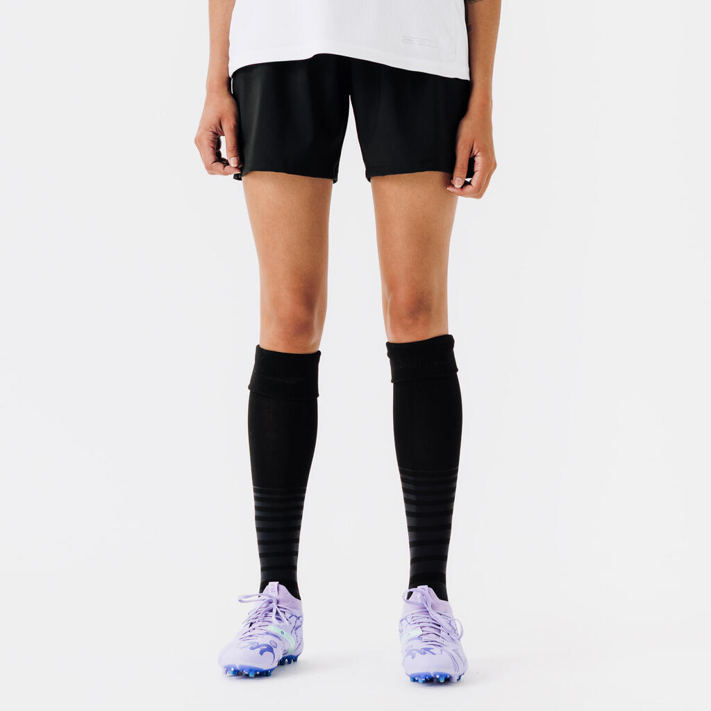 Pantaloneta de fútbol para mujer Kipsta Viralto negro