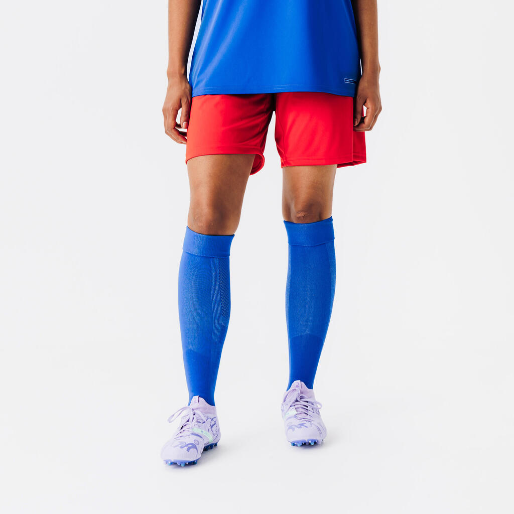 Short de football adulte essentiel bleu