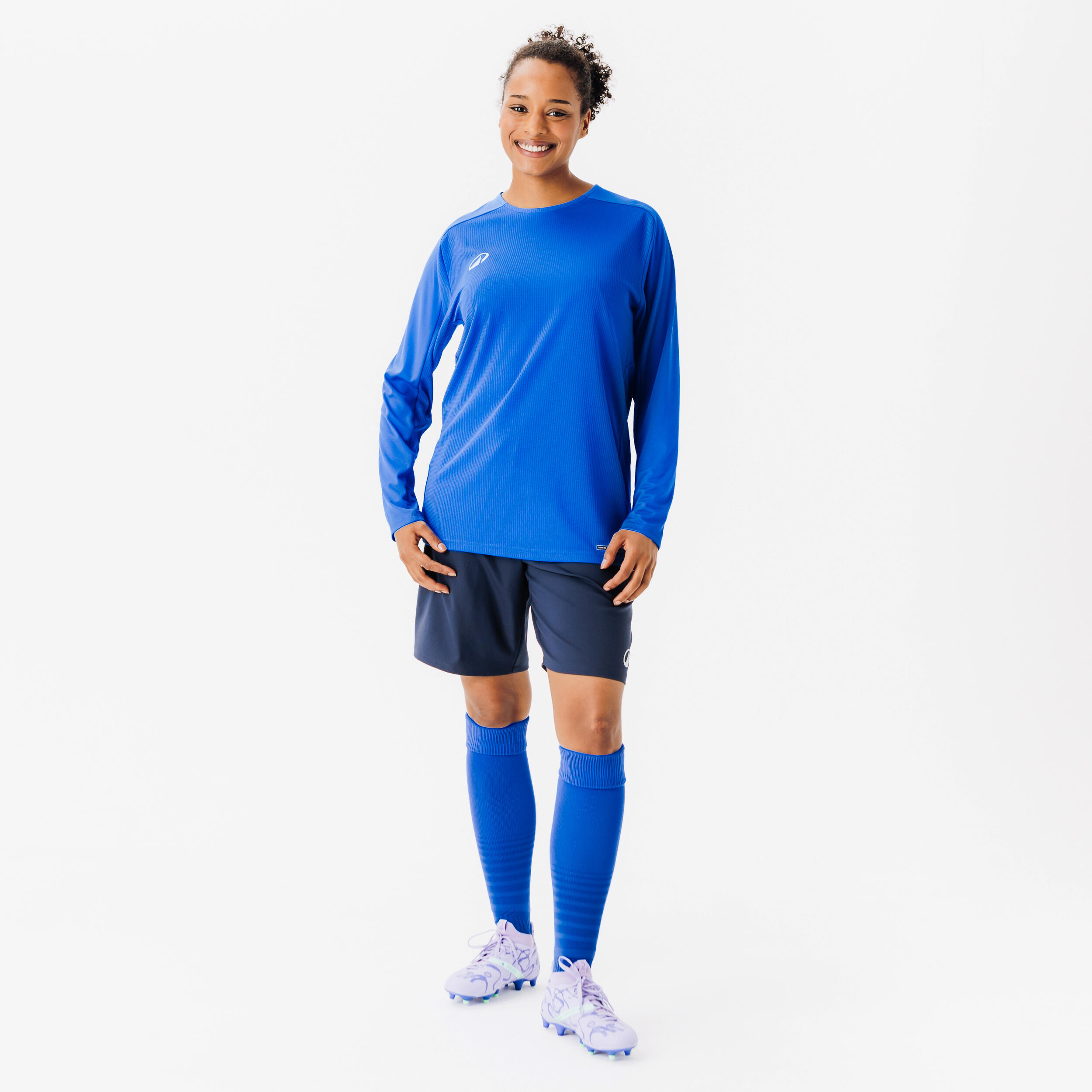 Maglia manica lunga calcio uomo VIRALTO CLUB blu 4/5