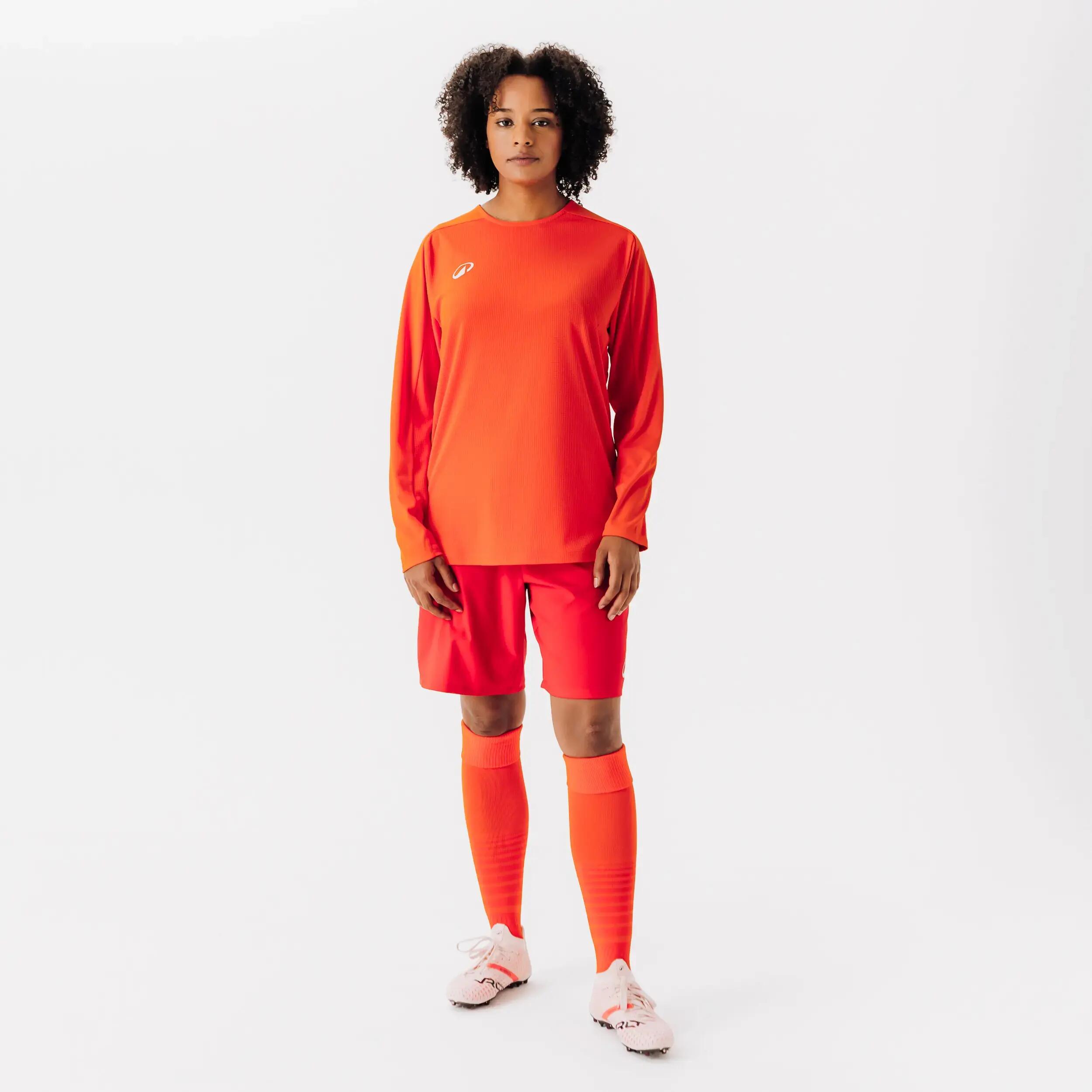 Adult Football Long-Sleeved Jersey Shirt Viralto Club - Orange -  5