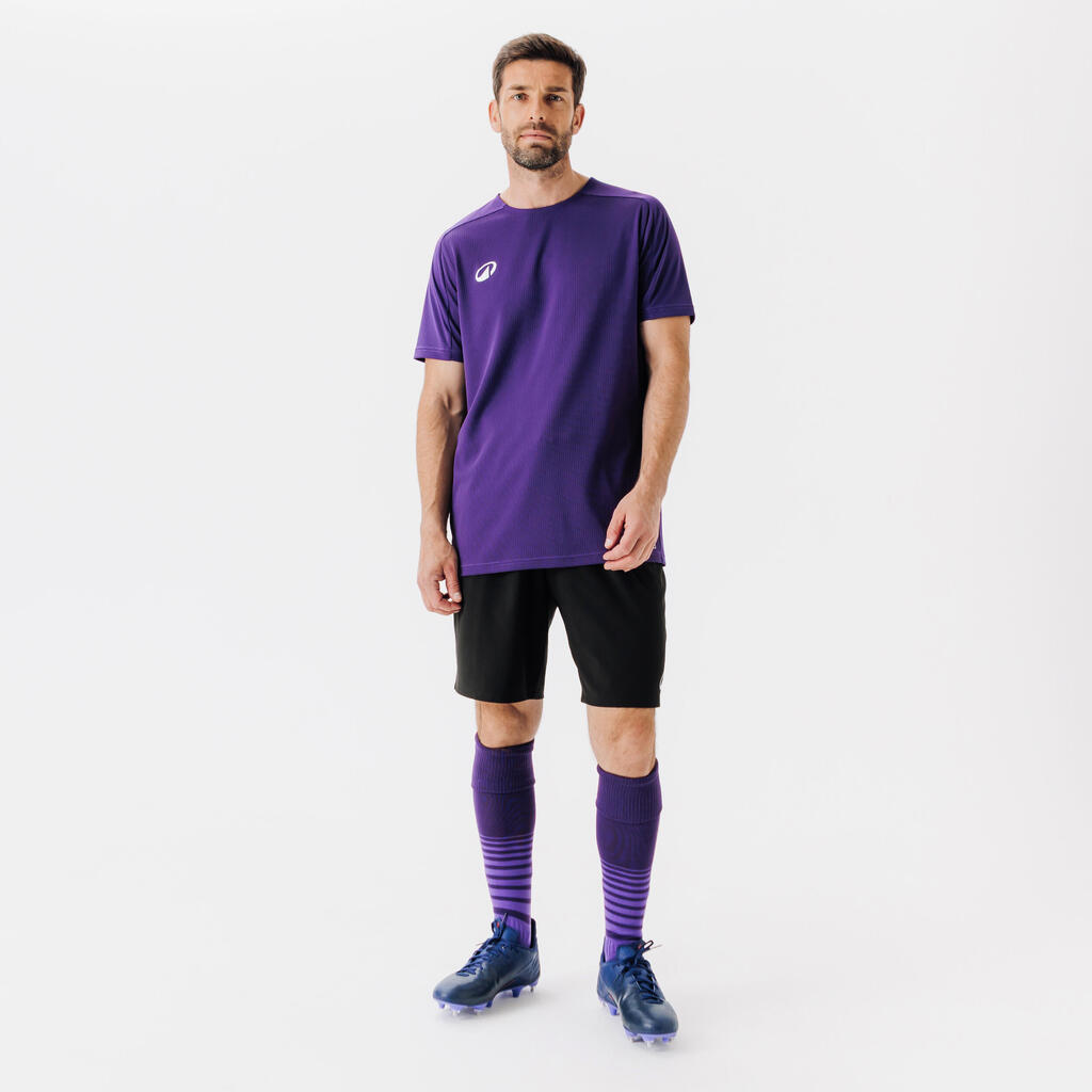 Short-Sleeved Football Shirt Viralto Checkerboard - White/Black