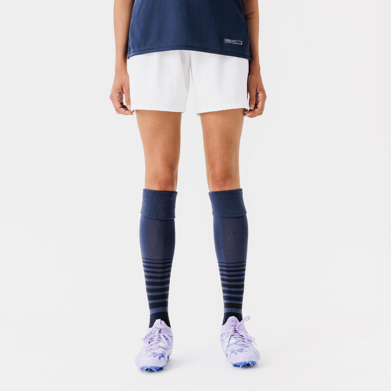 Voetbalshort voor dames VIRALTO CLUB wit