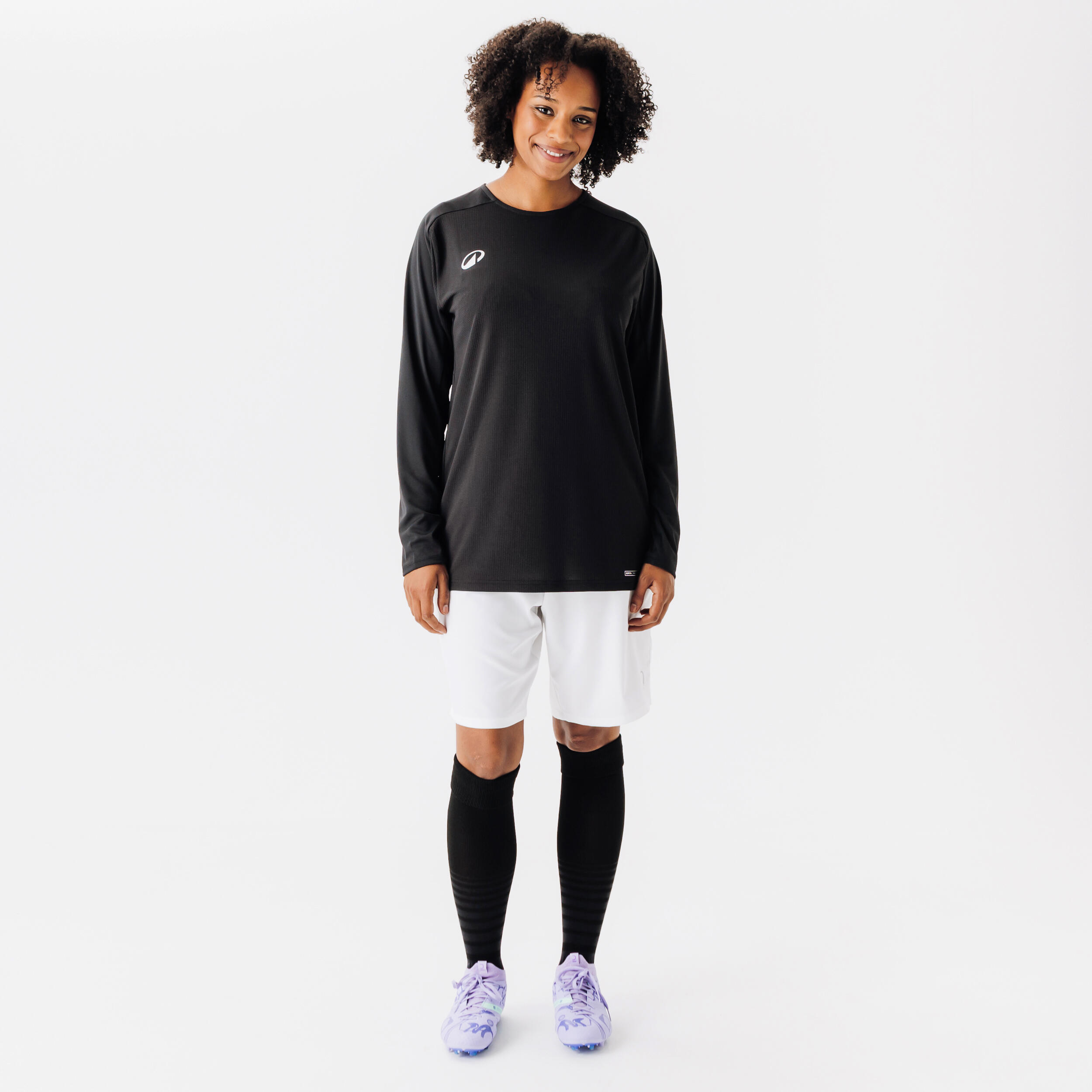 Fussballtrikot langarm Viralto Club schwarz 4/7