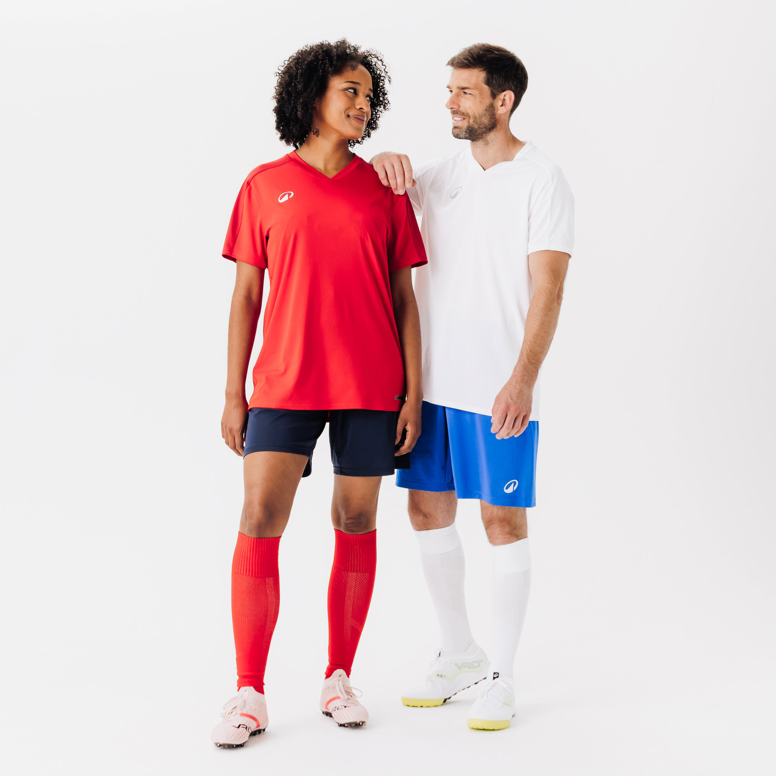 Damen/Herren Fußball Trikot kurzarm Essential weiß KIPSTA