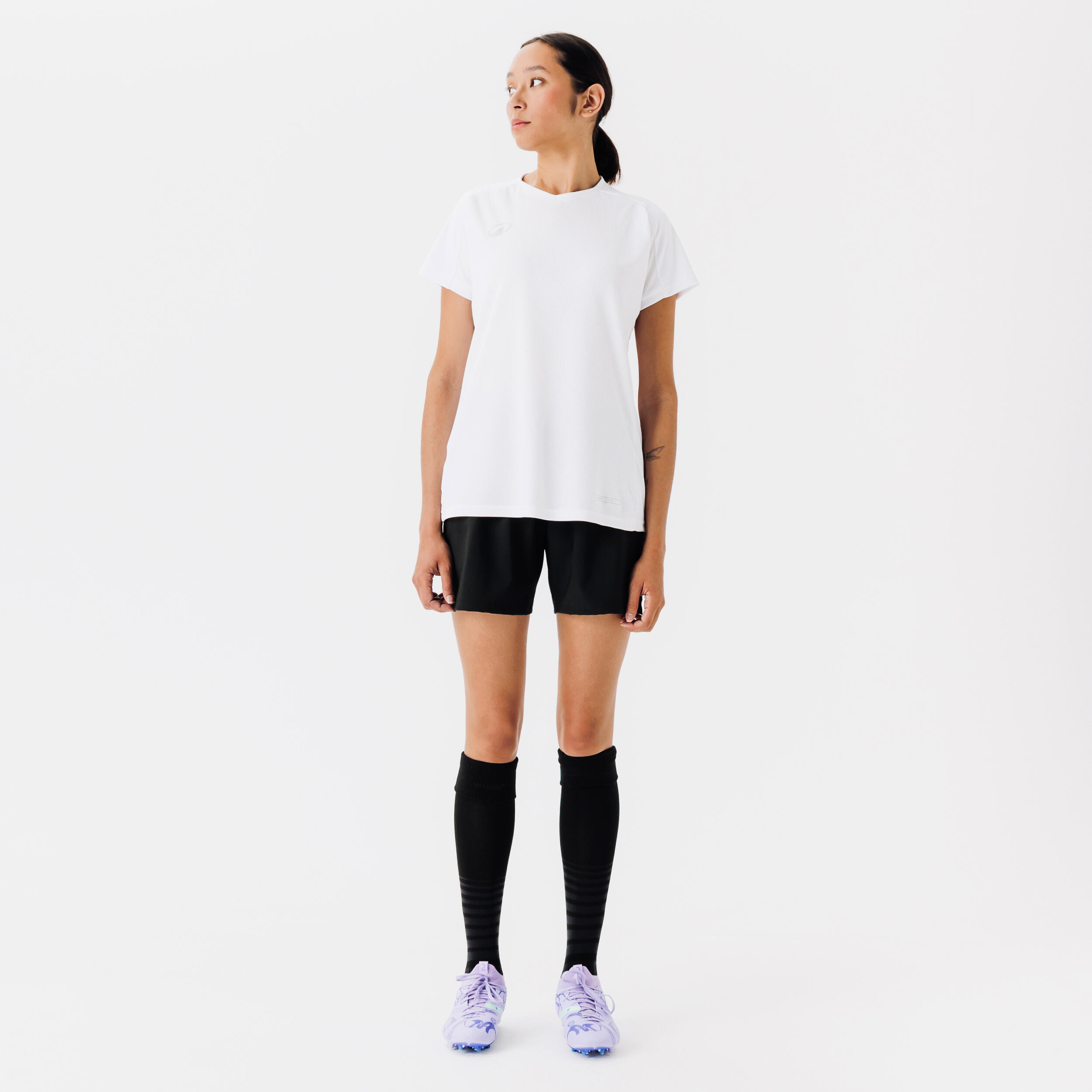 Pantaloneta de fútbol para mujer Kipsta Viralto negro Decathlon