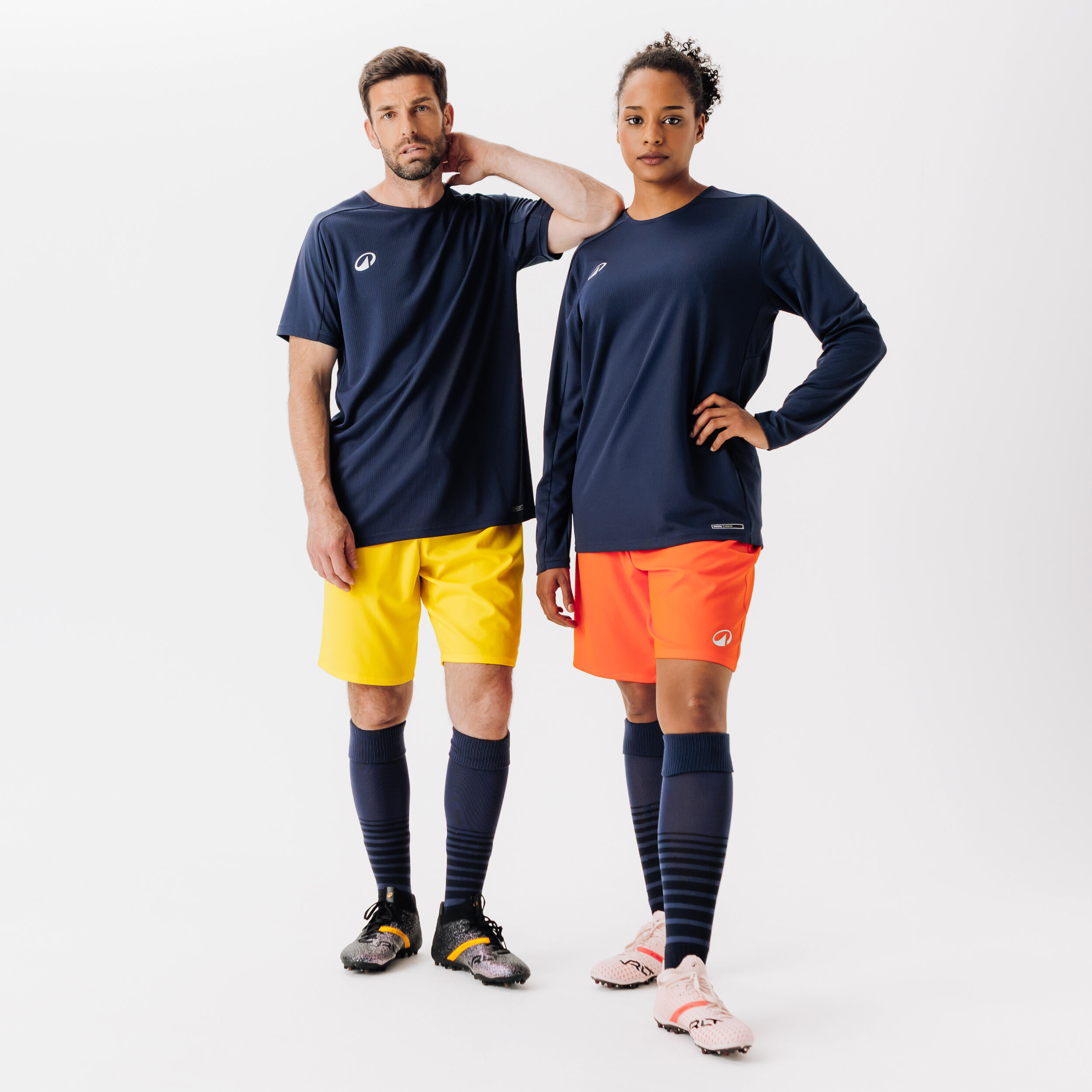 Adult Football Long-Sleeved Jersey Shirt Viralto Club - Navy Blue