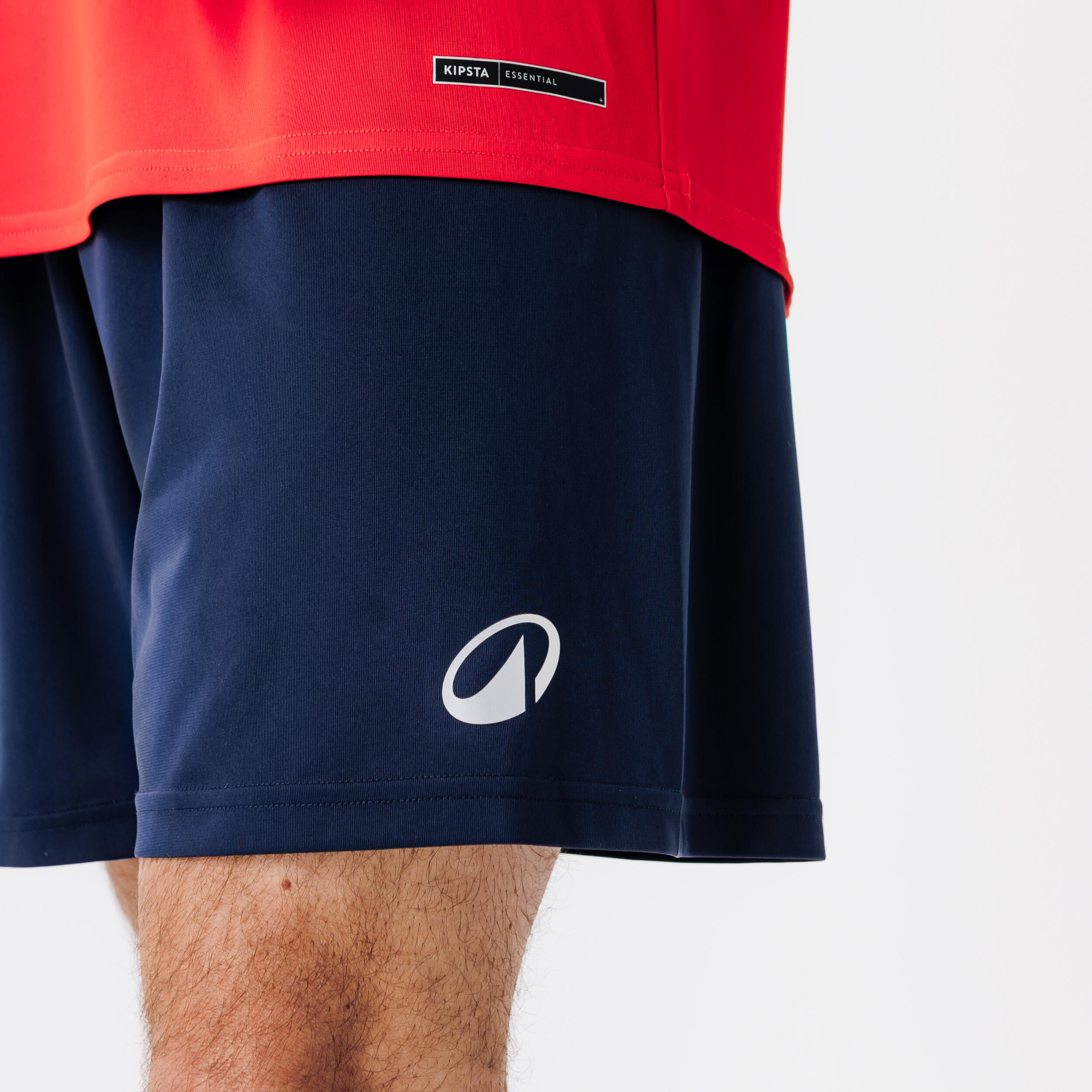 Voetbalshort voor volwassenen Essential marineblauw 6/8